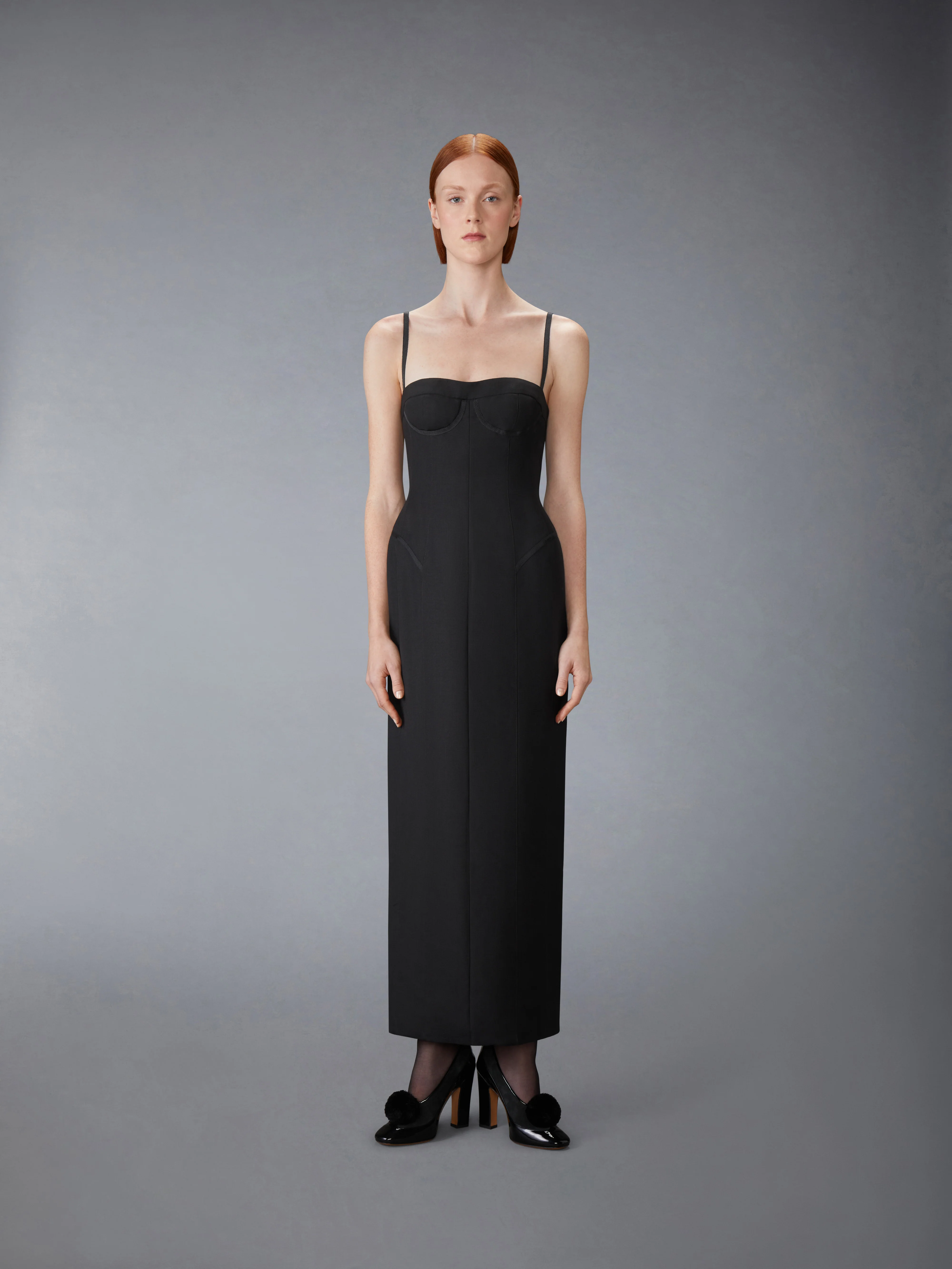 2-PLY FRESCO TIPPING CORSET PENCIL DRESS - Image 3