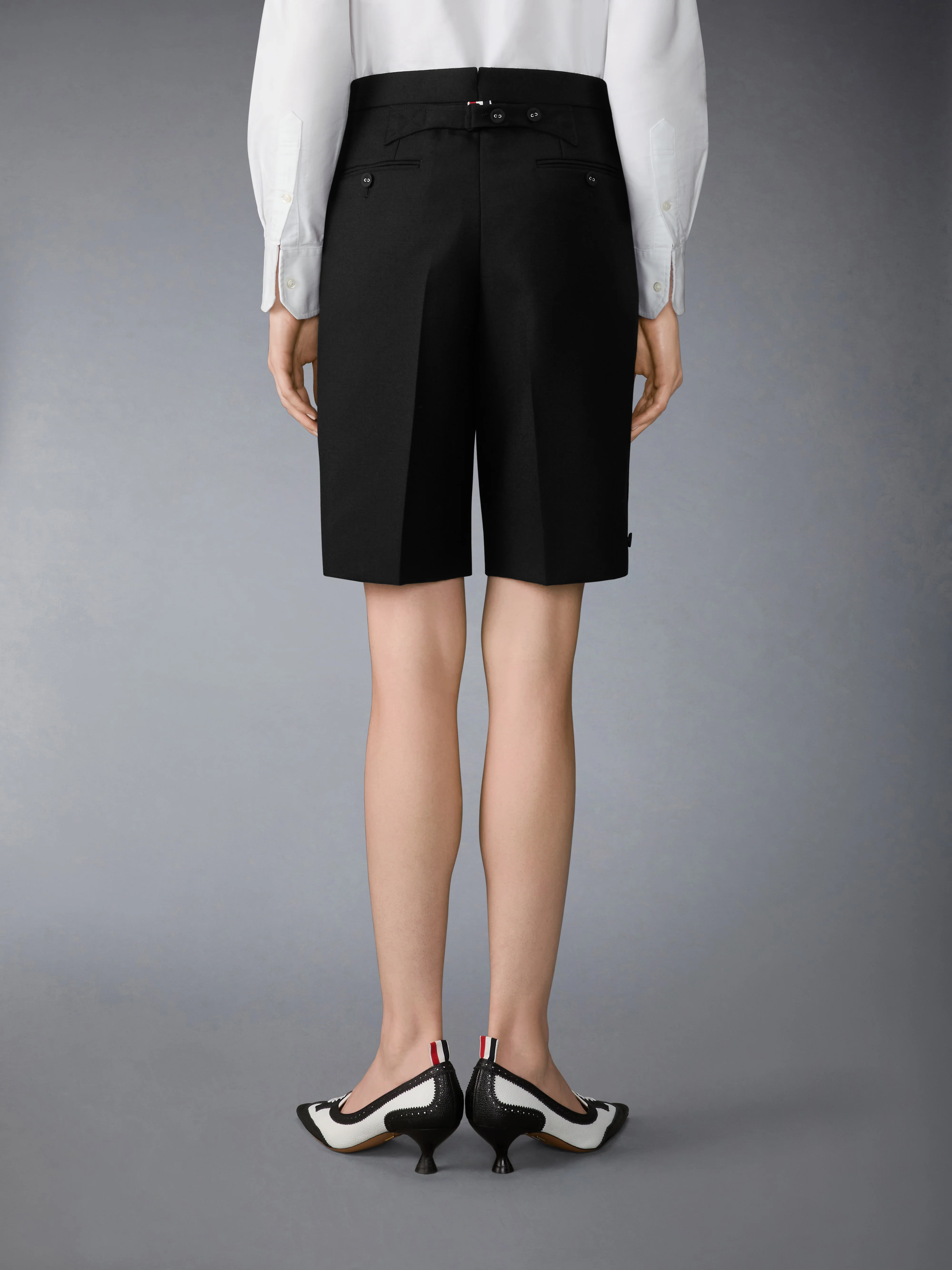 3-PLY WOOL MOHAIR BERMUDA SHORTS - Image 2