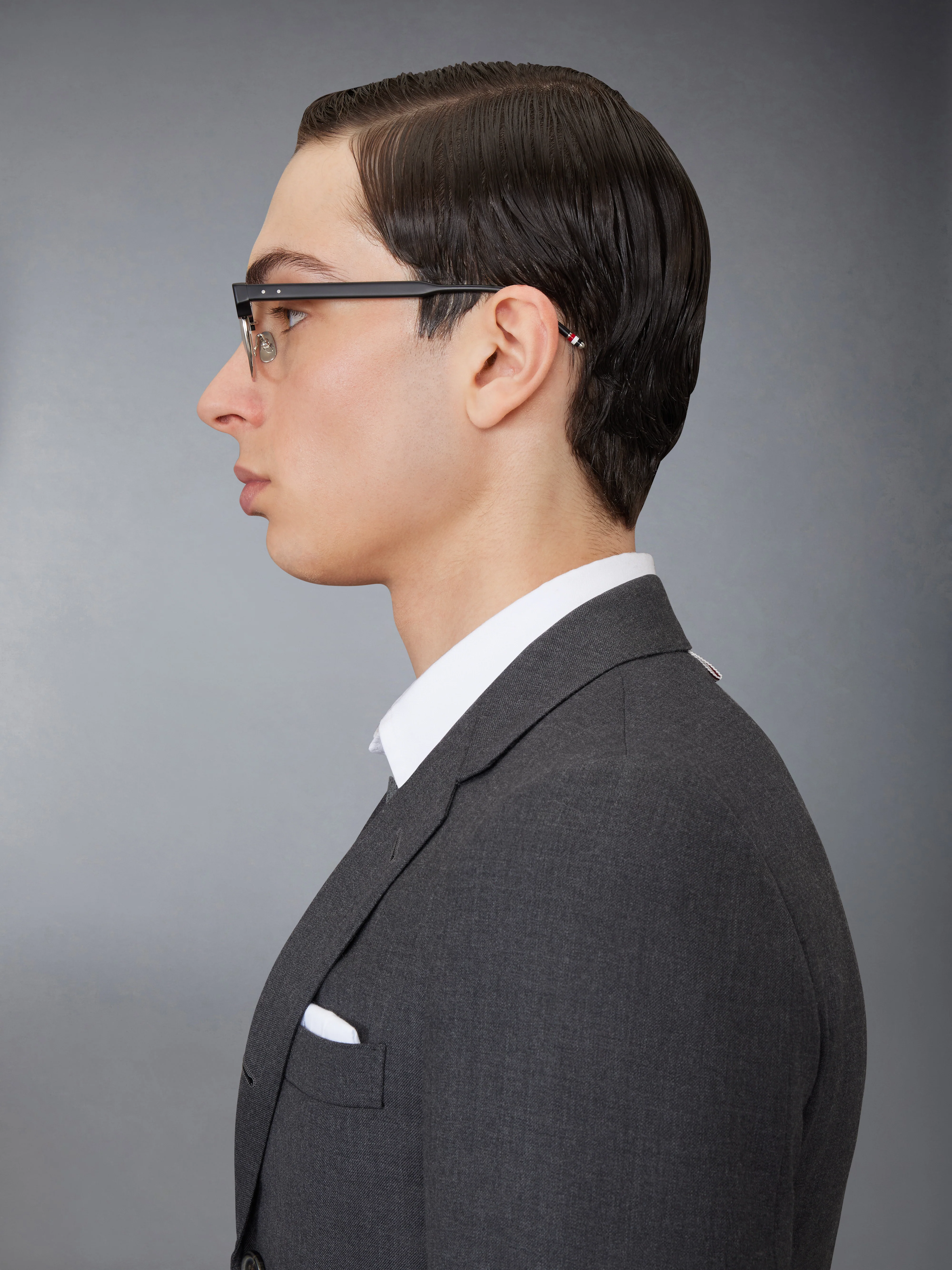 ACETATE AND TITANIUM OVAL EYEGLASSES - Image 5
