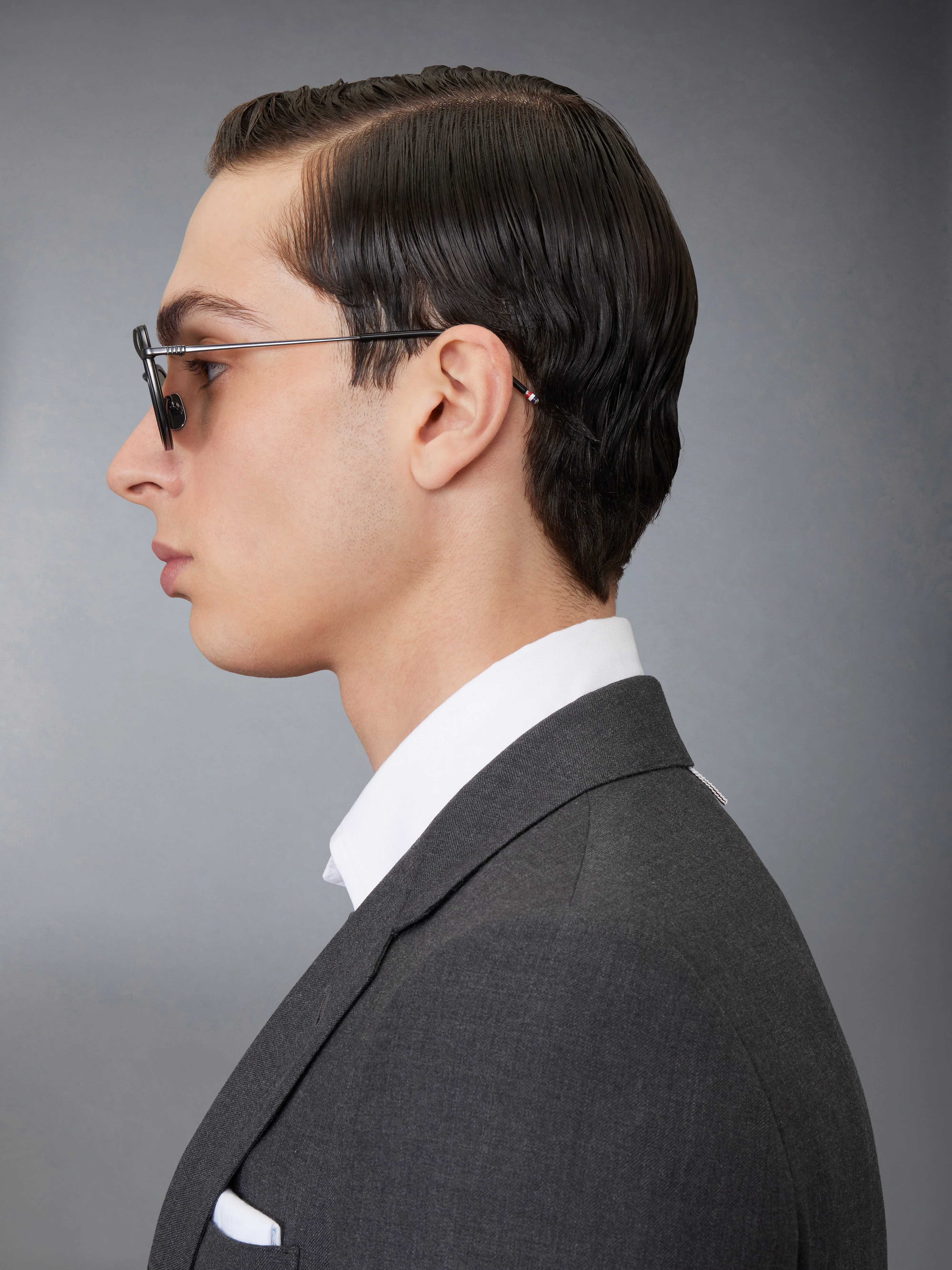 ACETATE AND TITANIUM RECTANGULAR AVIATOR SUNGLASSES - Image 5