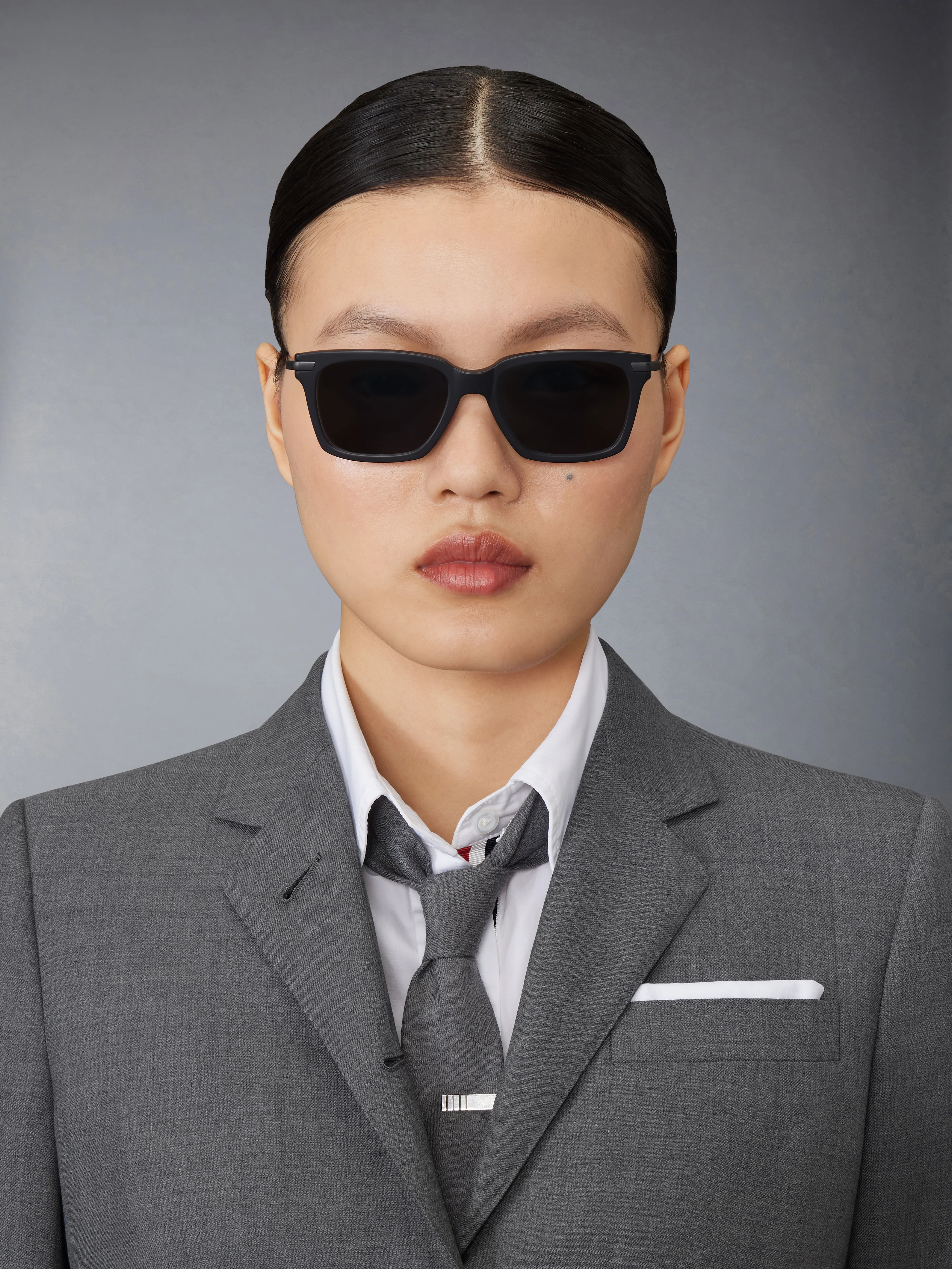 ACETATE AND TITANIUM RECTANGULAR SUNGLASSES - Image 2