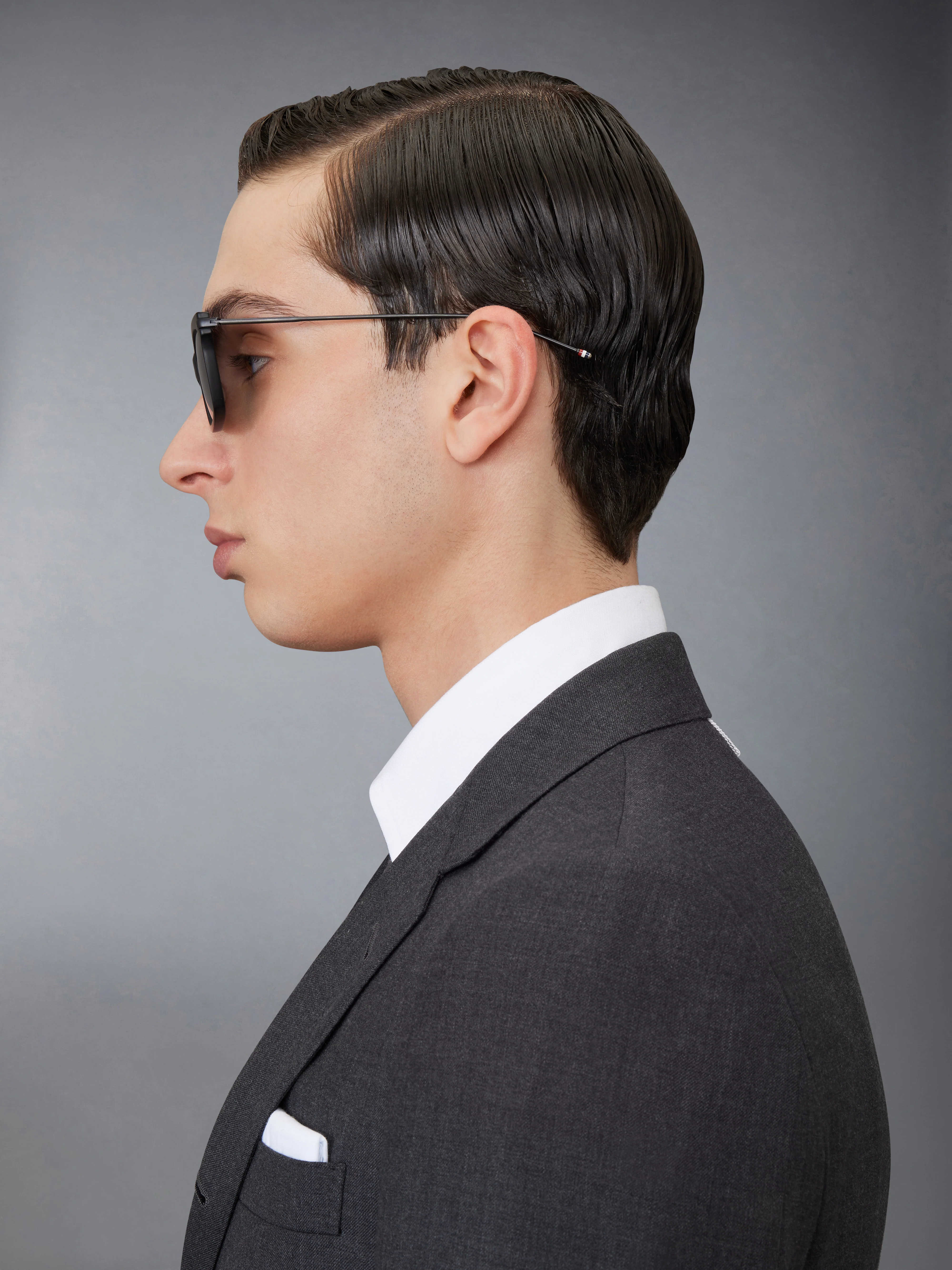 ACETATE AND TITANIUM RECTANGULAR SUNGLASSES - Image 5