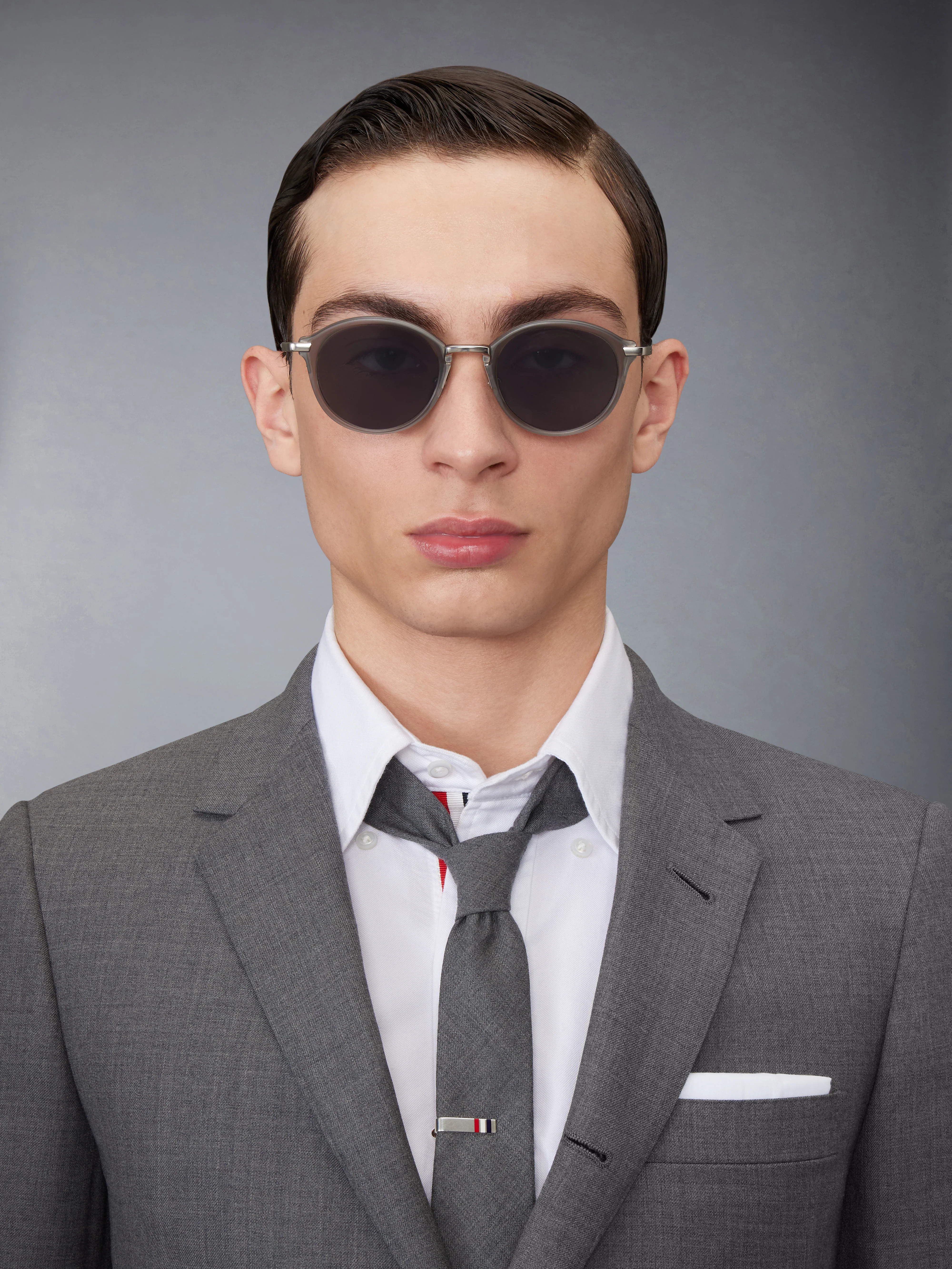 ACETATE AND TITANIUM ROUND SUNGLASSES - Image 3