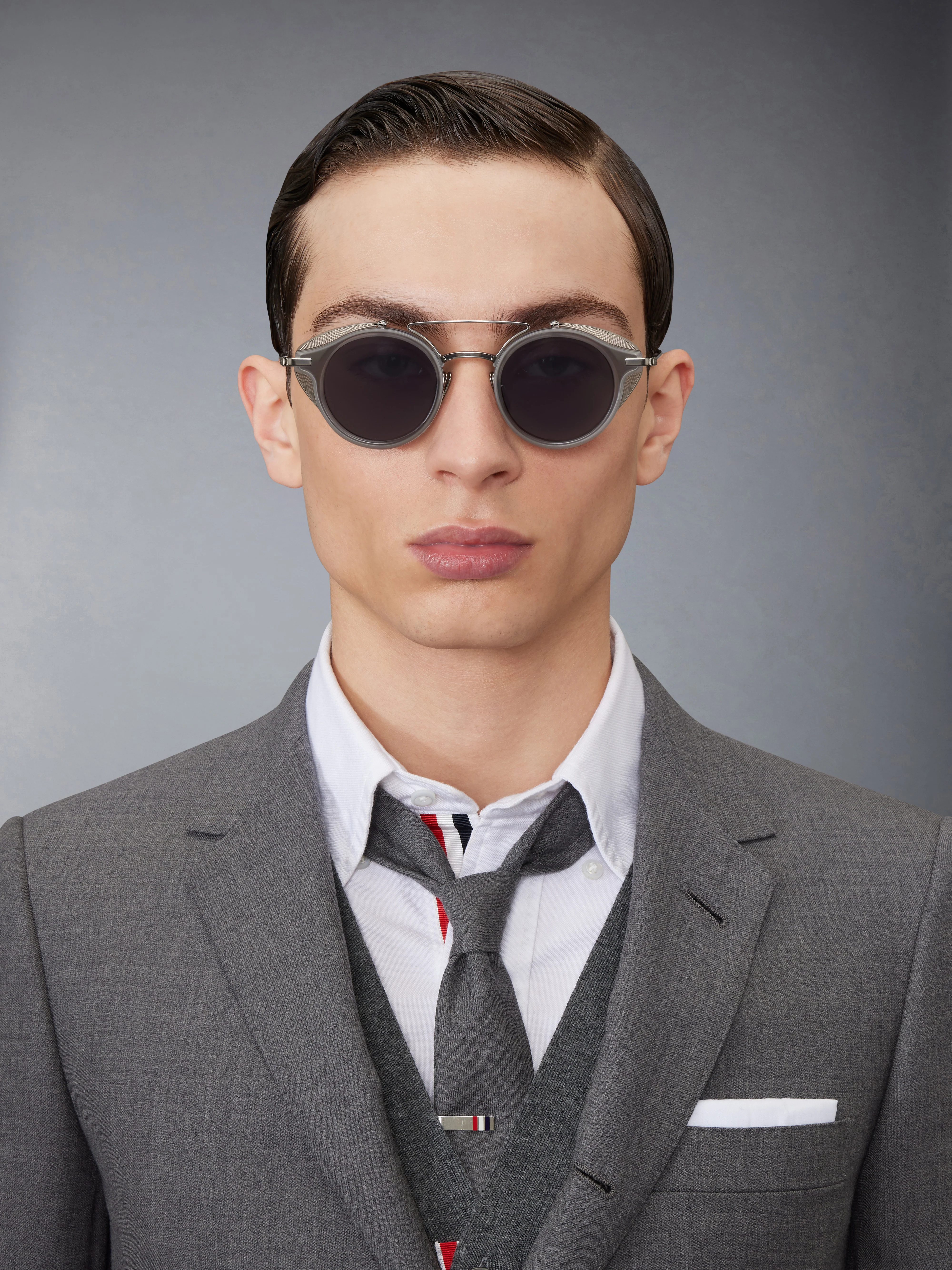 ACETATE AND TITANIUM ROUND SUNGLASSES - Image 3