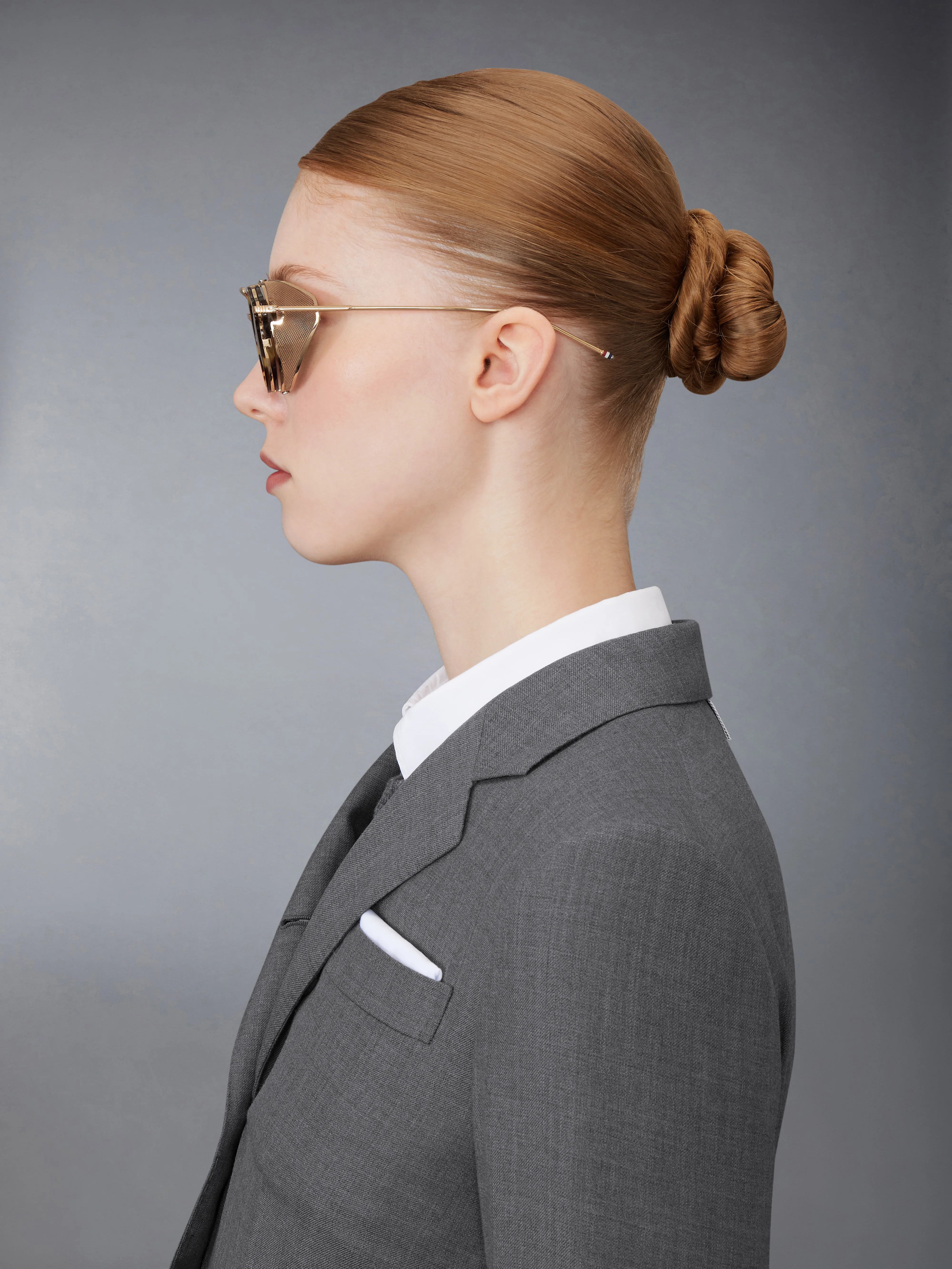 ACETATE AND TITANIUM ROUND SUNGLASSES - Image 4