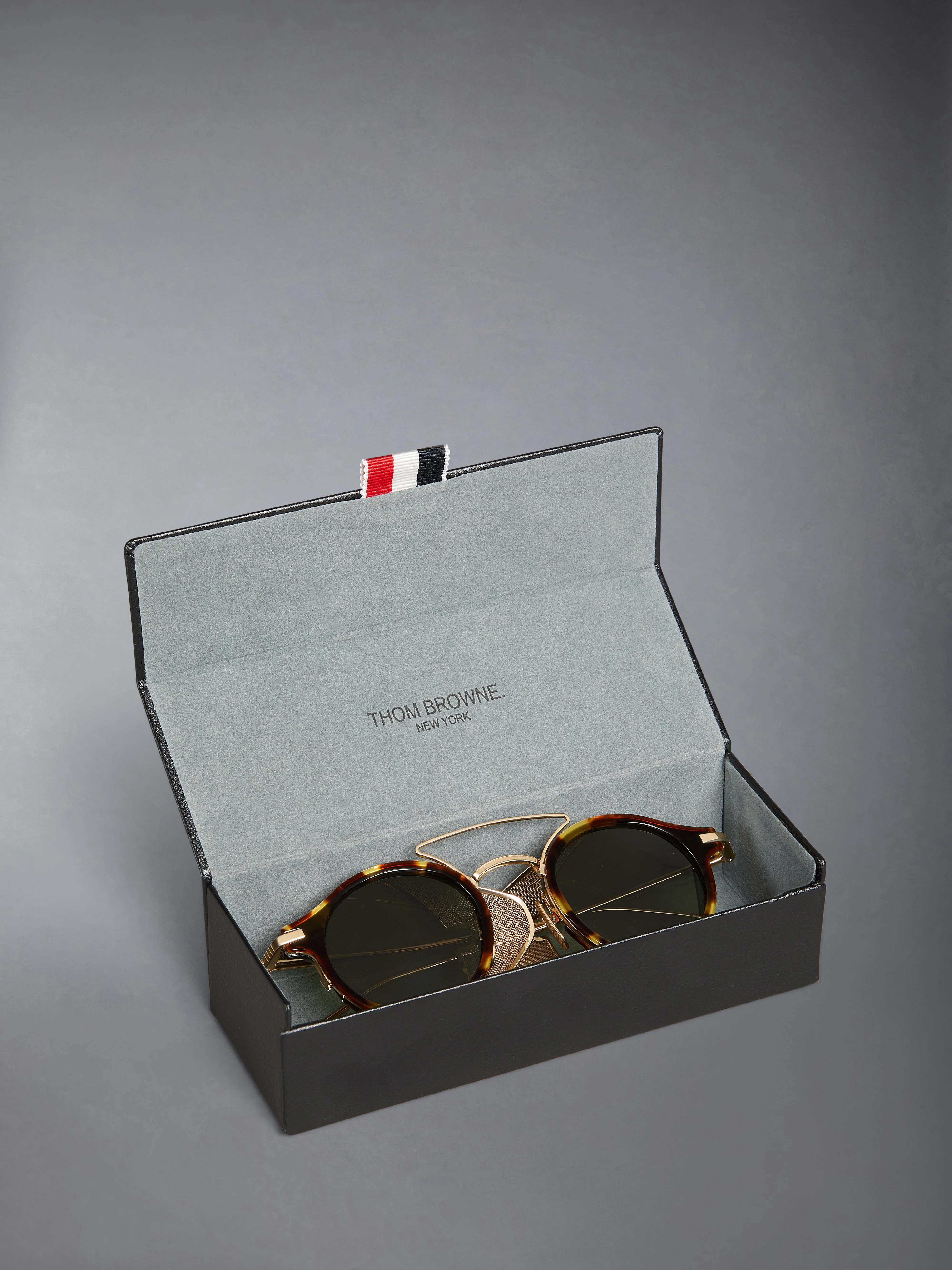ACETATE AND TITANIUM ROUND SUNGLASSES - Image 8