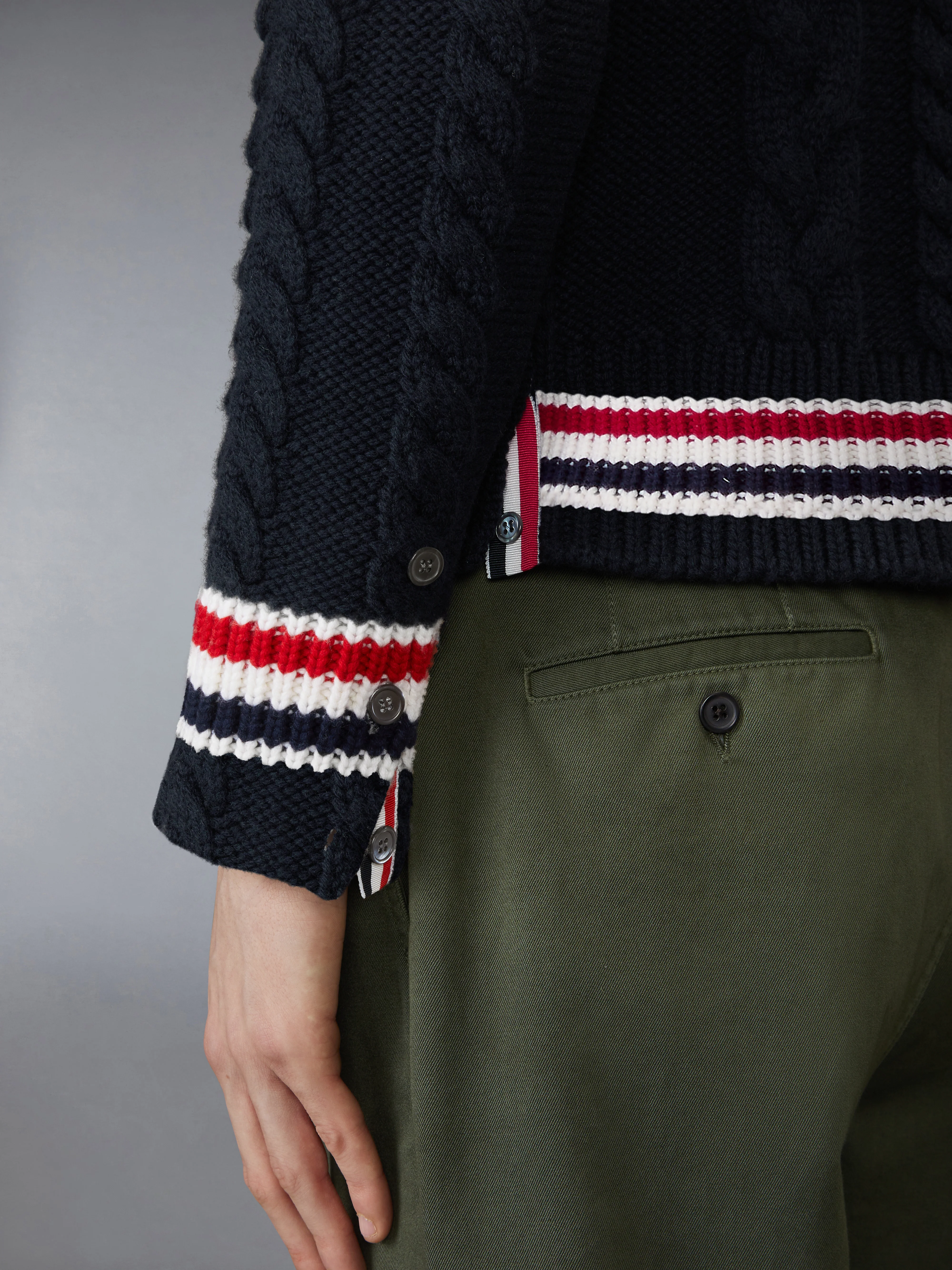 ARAN CABLE STITCH MERINO WOOL PULLOVER - Image 4