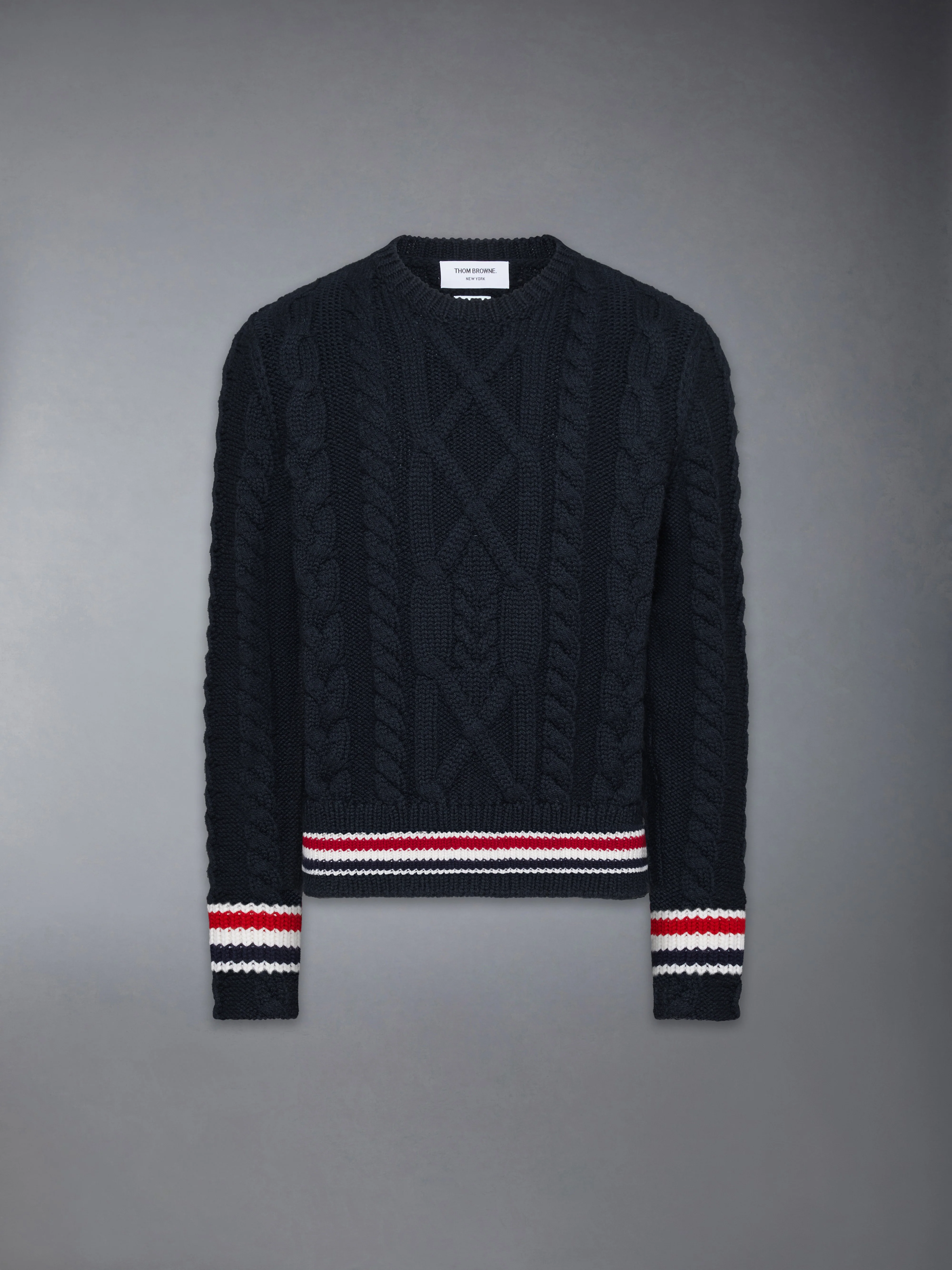 ARAN CABLE STITCH MERINO WOOL PULLOVER - Image 6