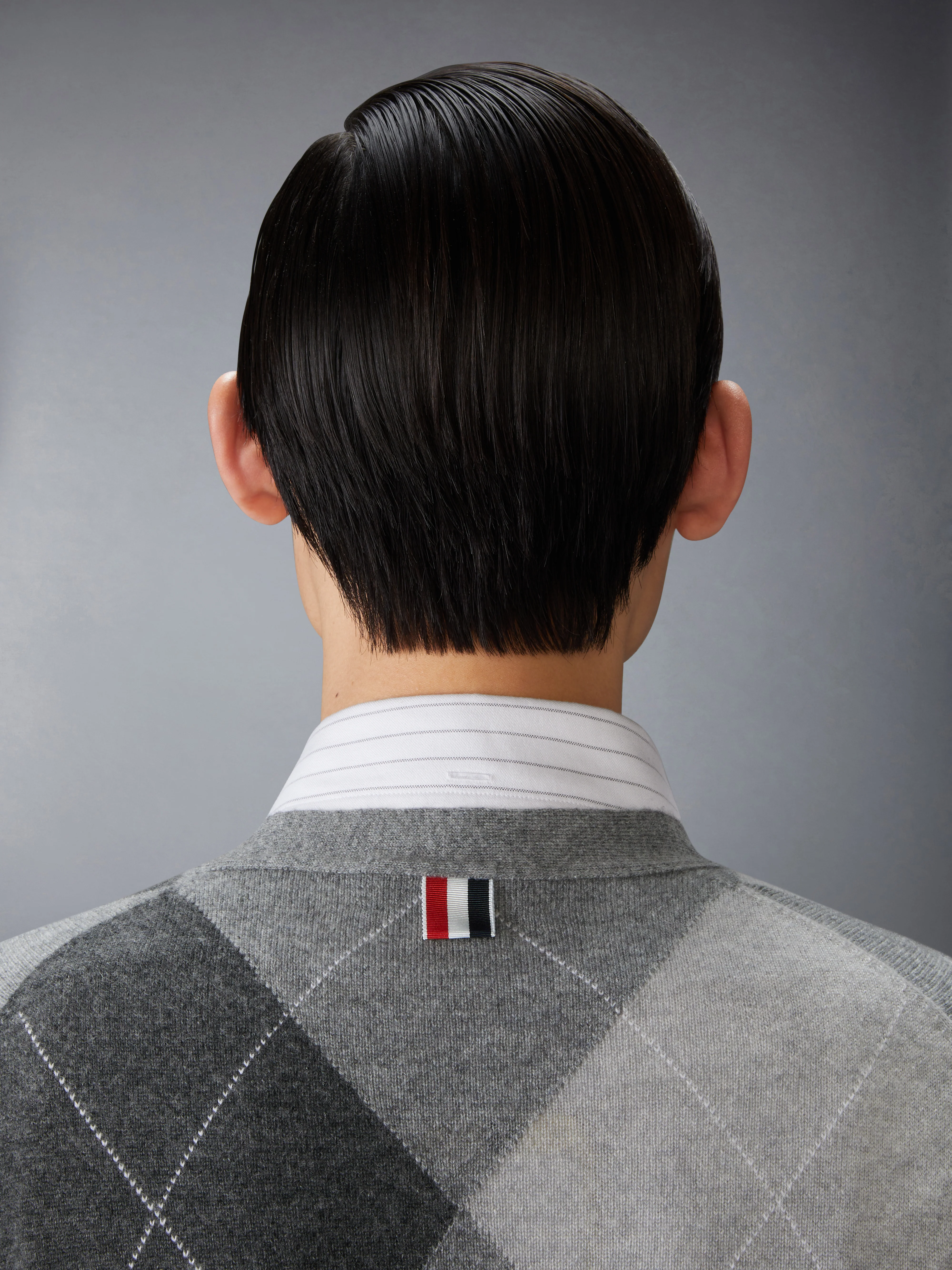 ARGYLE INTARSIA CASHMERE V NECK CARDIGAN - Image 5