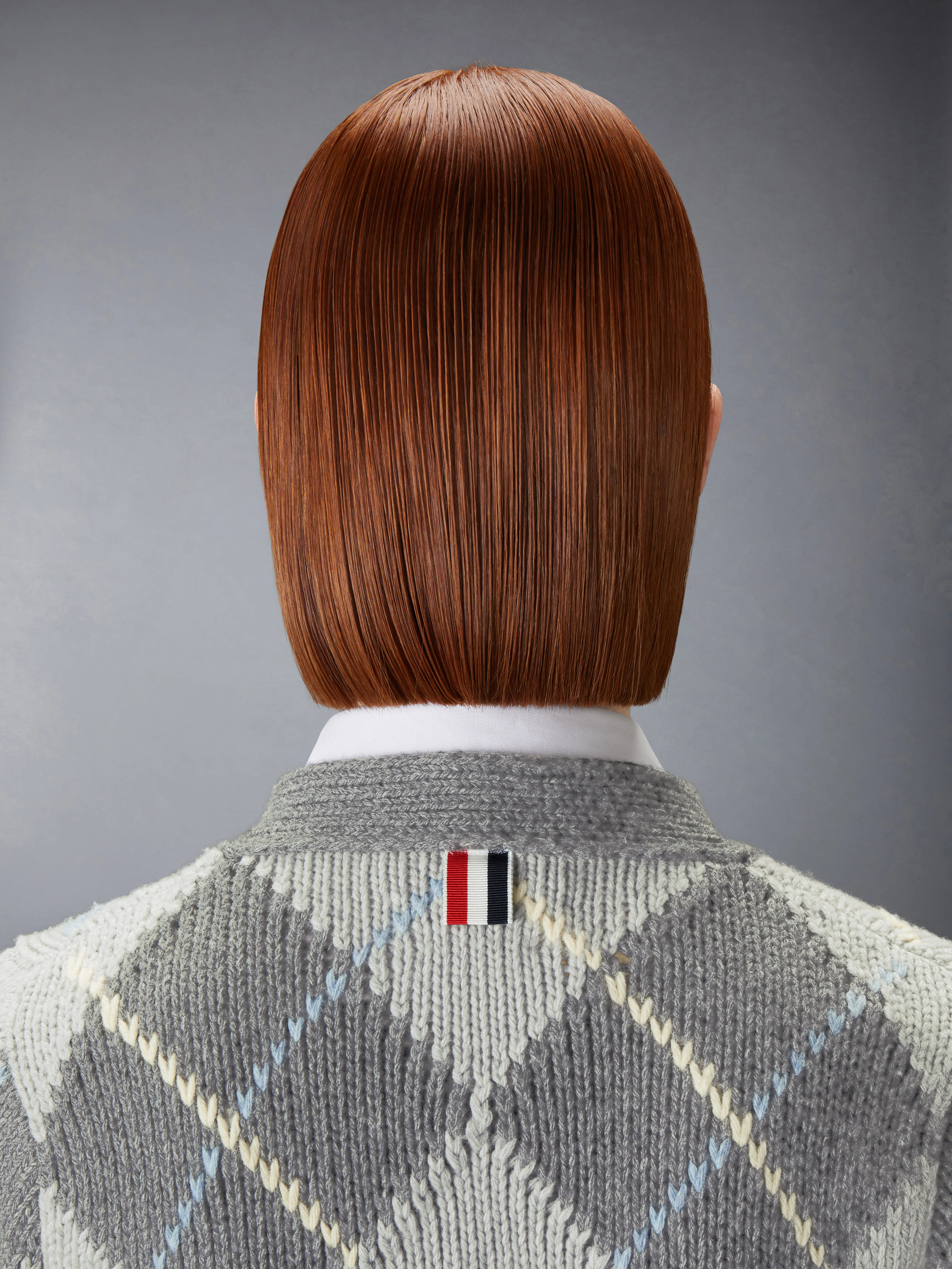 ARGYLE INTARSIA MERINO WOOL SHRUNKEN CARDIGAN - Image 5