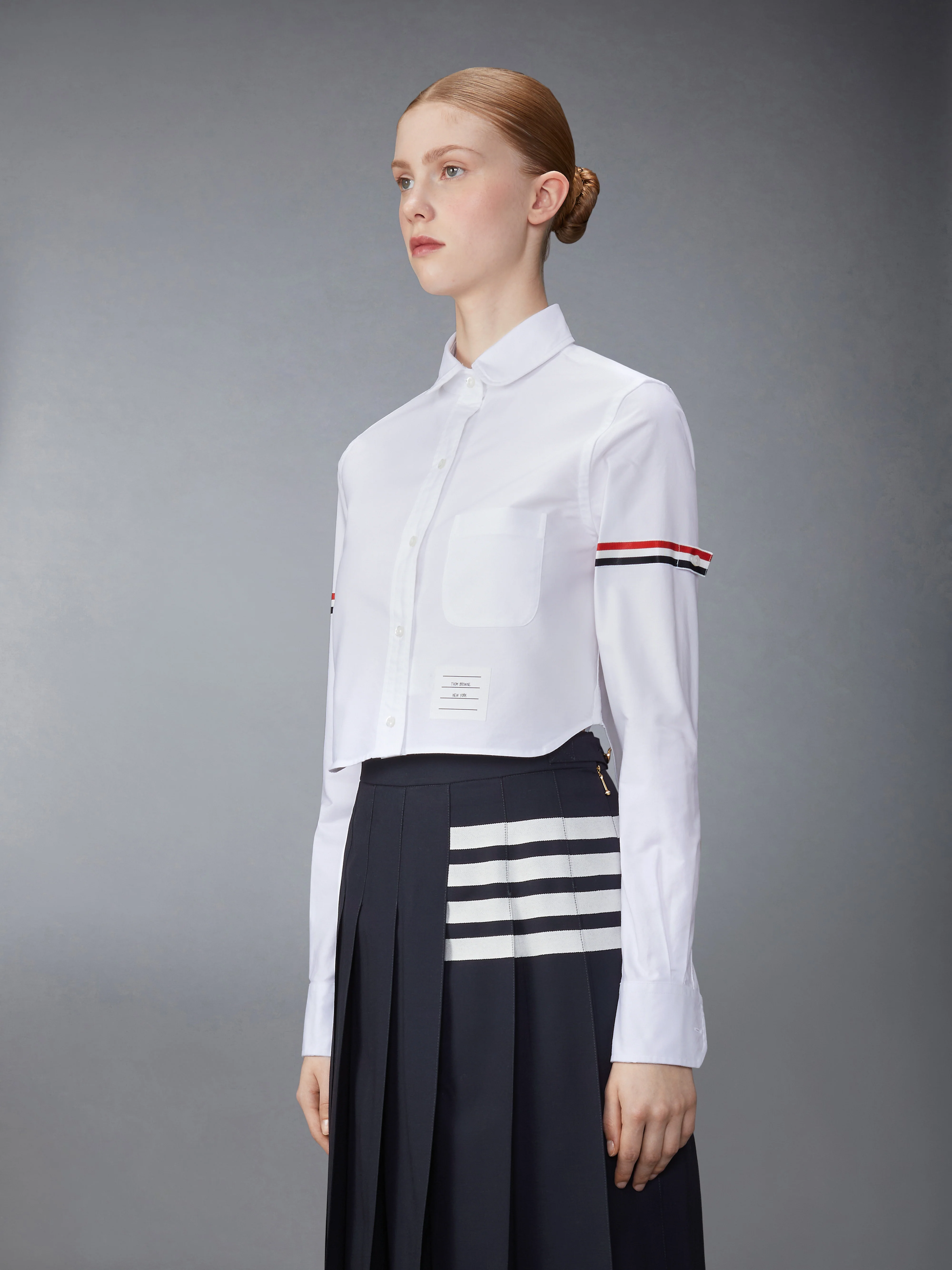 ARMBAND CROPPED OXFORD SHIRT - Image 2