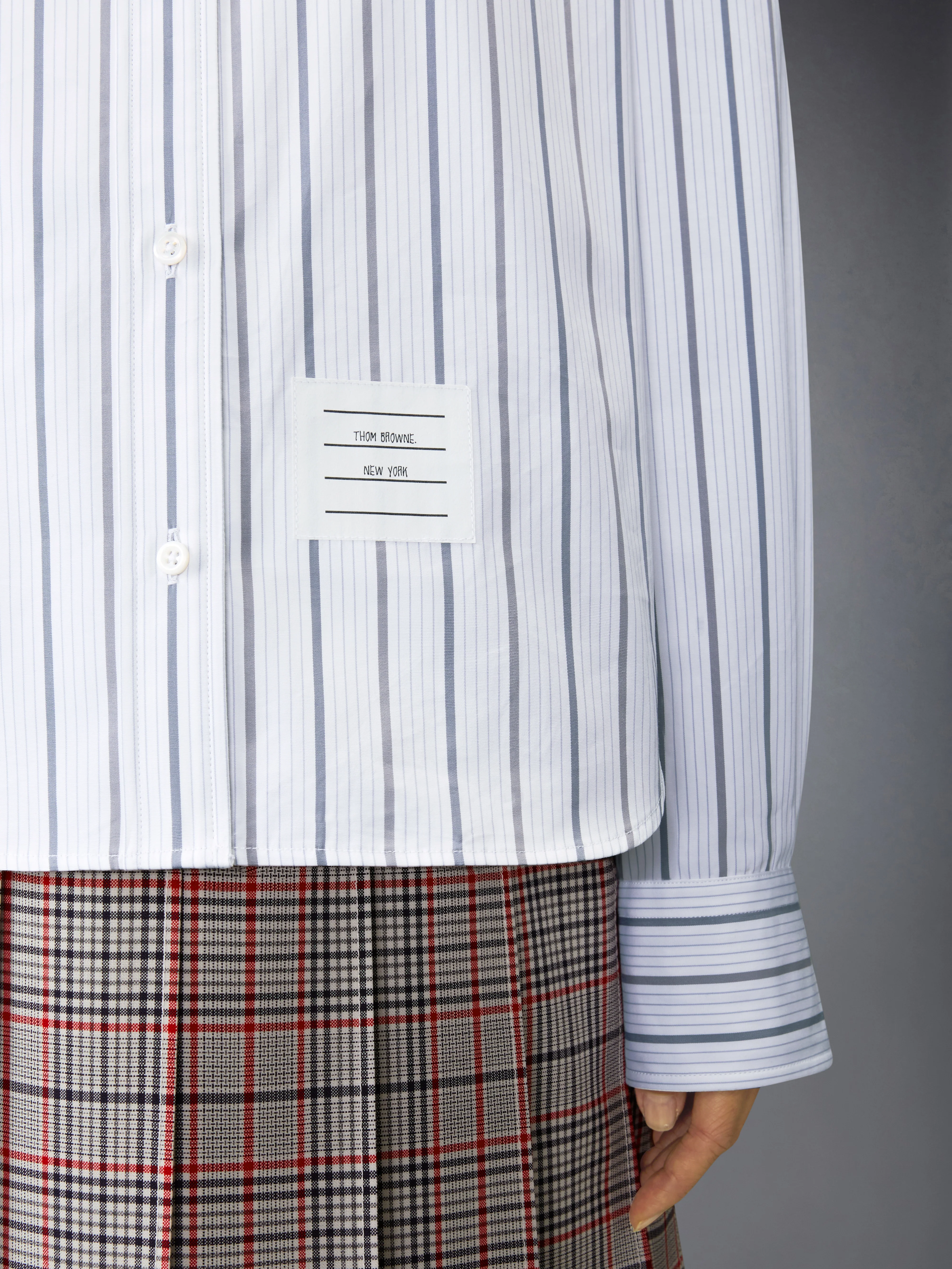 BAR STRIPE POPLIN ARMBAND EASY FIT SHIRT - Image 6
