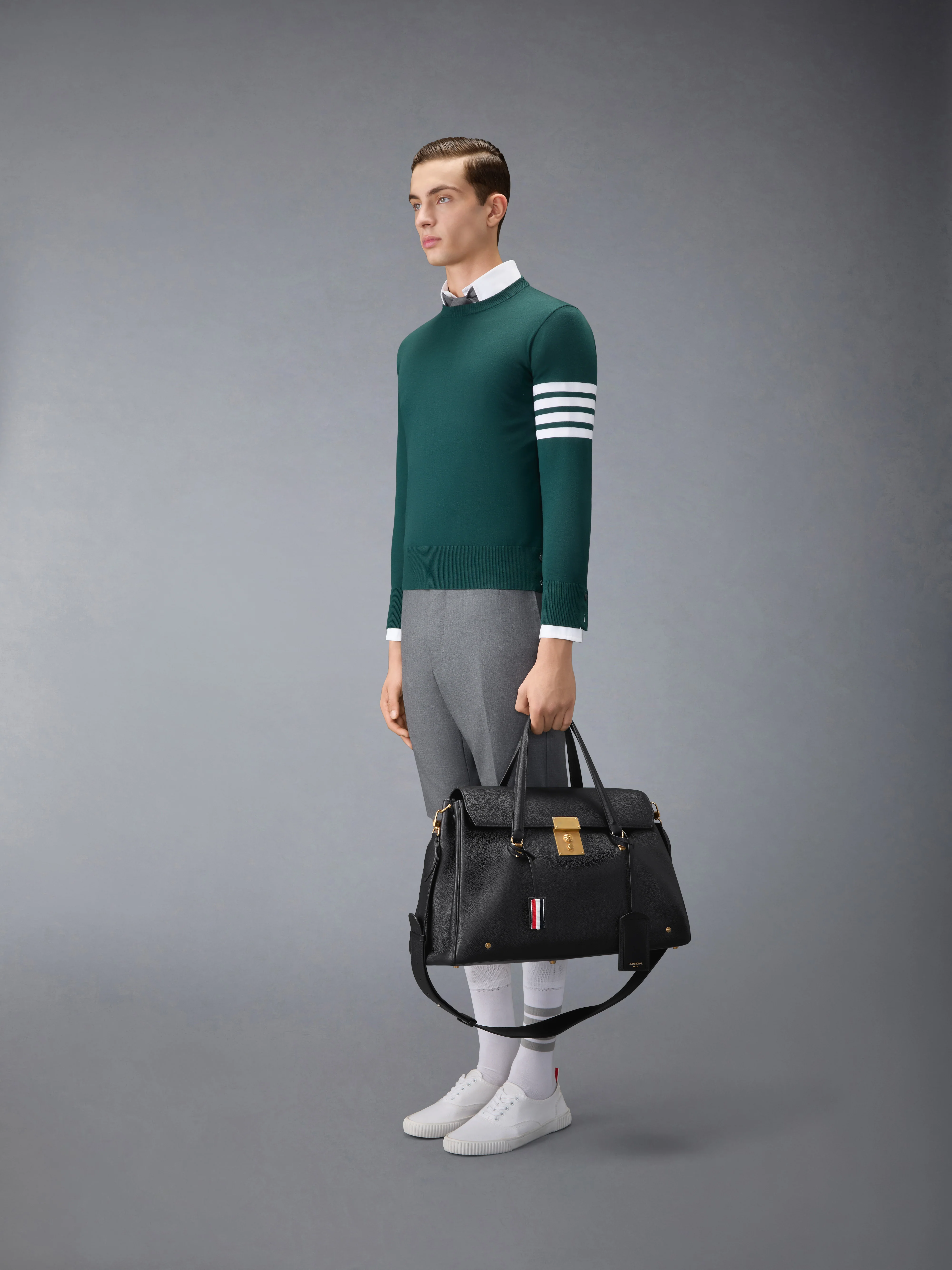 BOLTON WEEKENDER BAG IN SOFT PEBBLE GRAIN LEATHER - Image 4