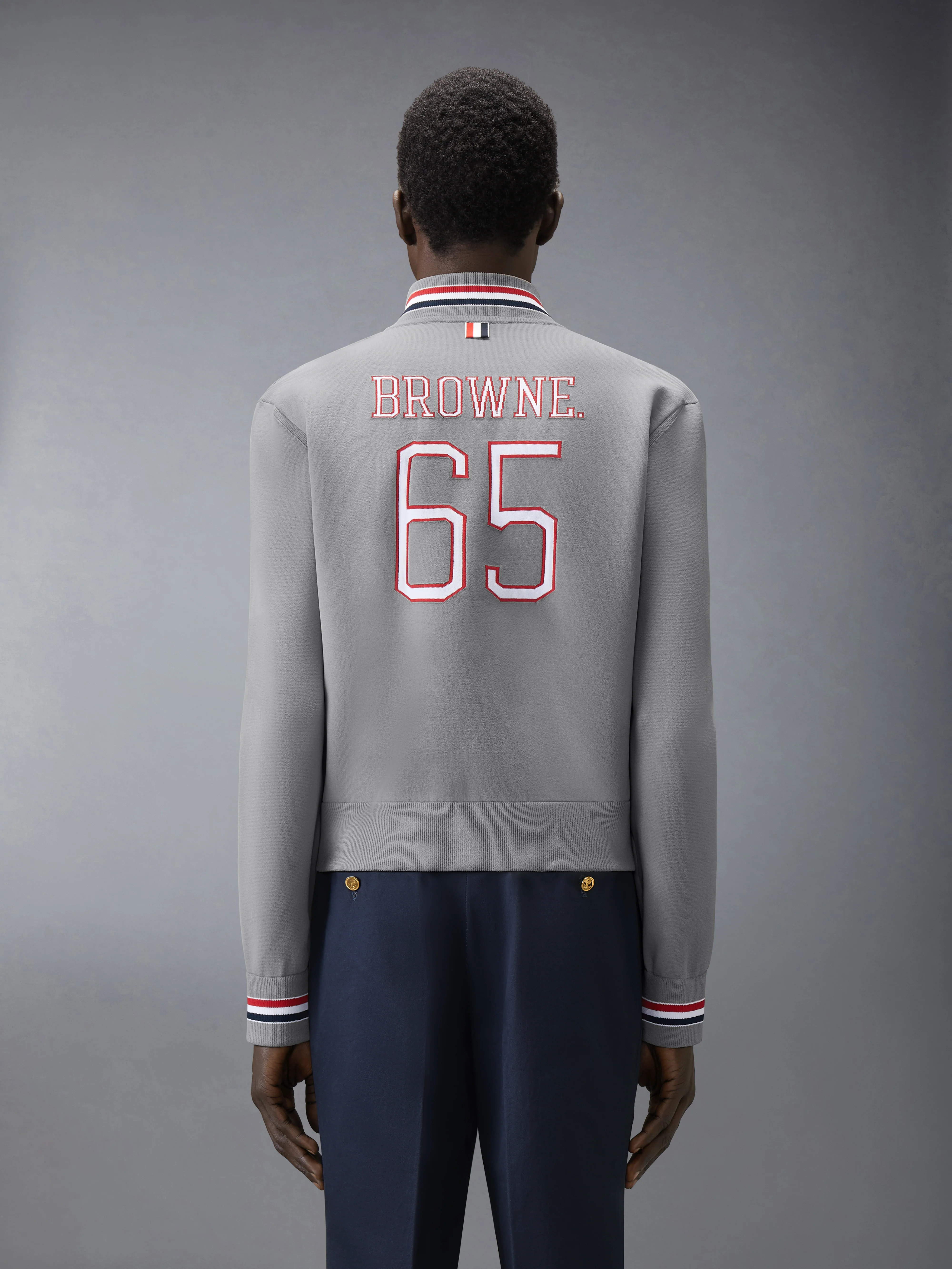 BROWNE 65 INTARSIA BOMBER JACKET - Image 3