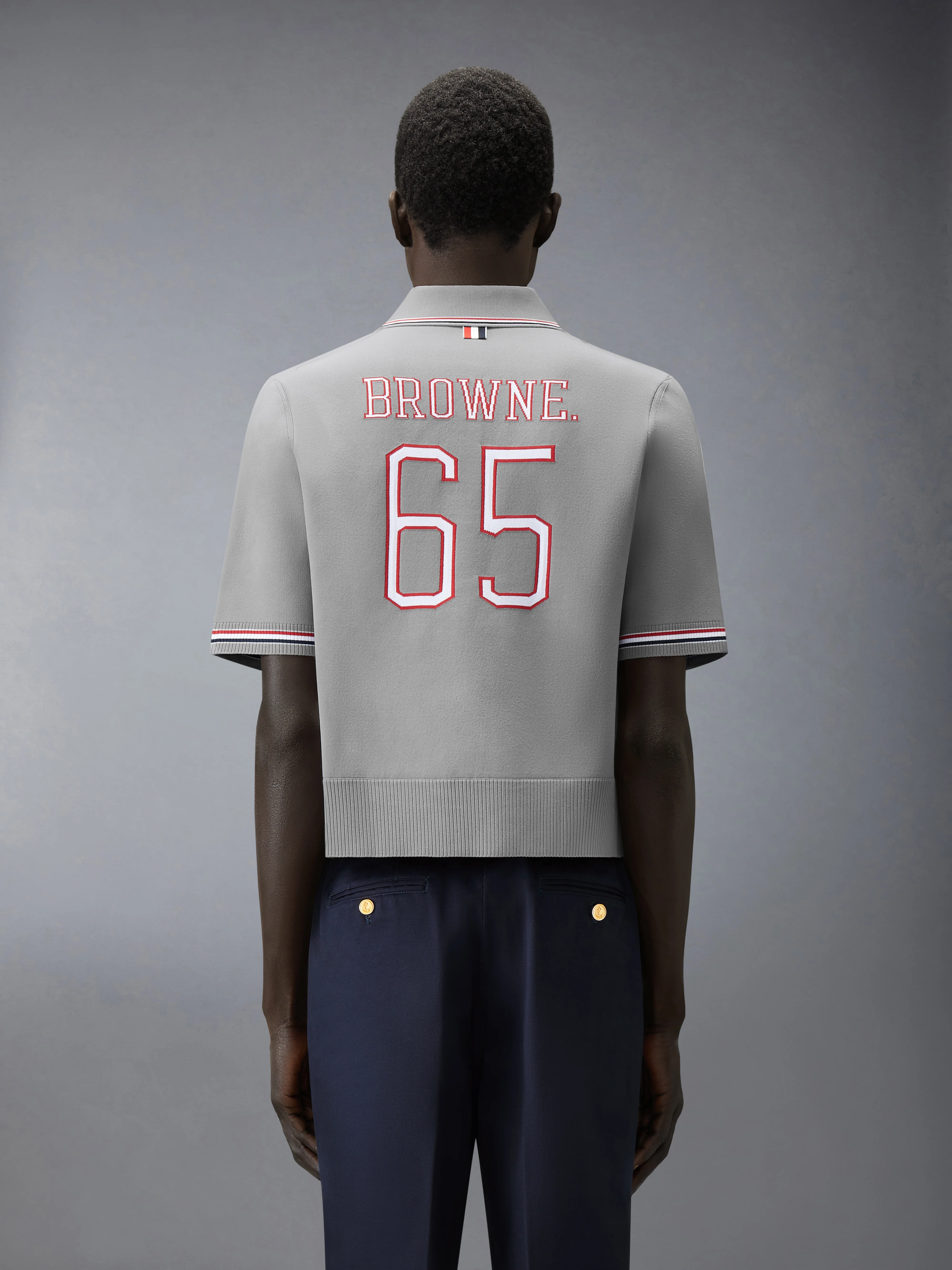 BROWNE 65 INTARSIA ZIP POLO - Image 3