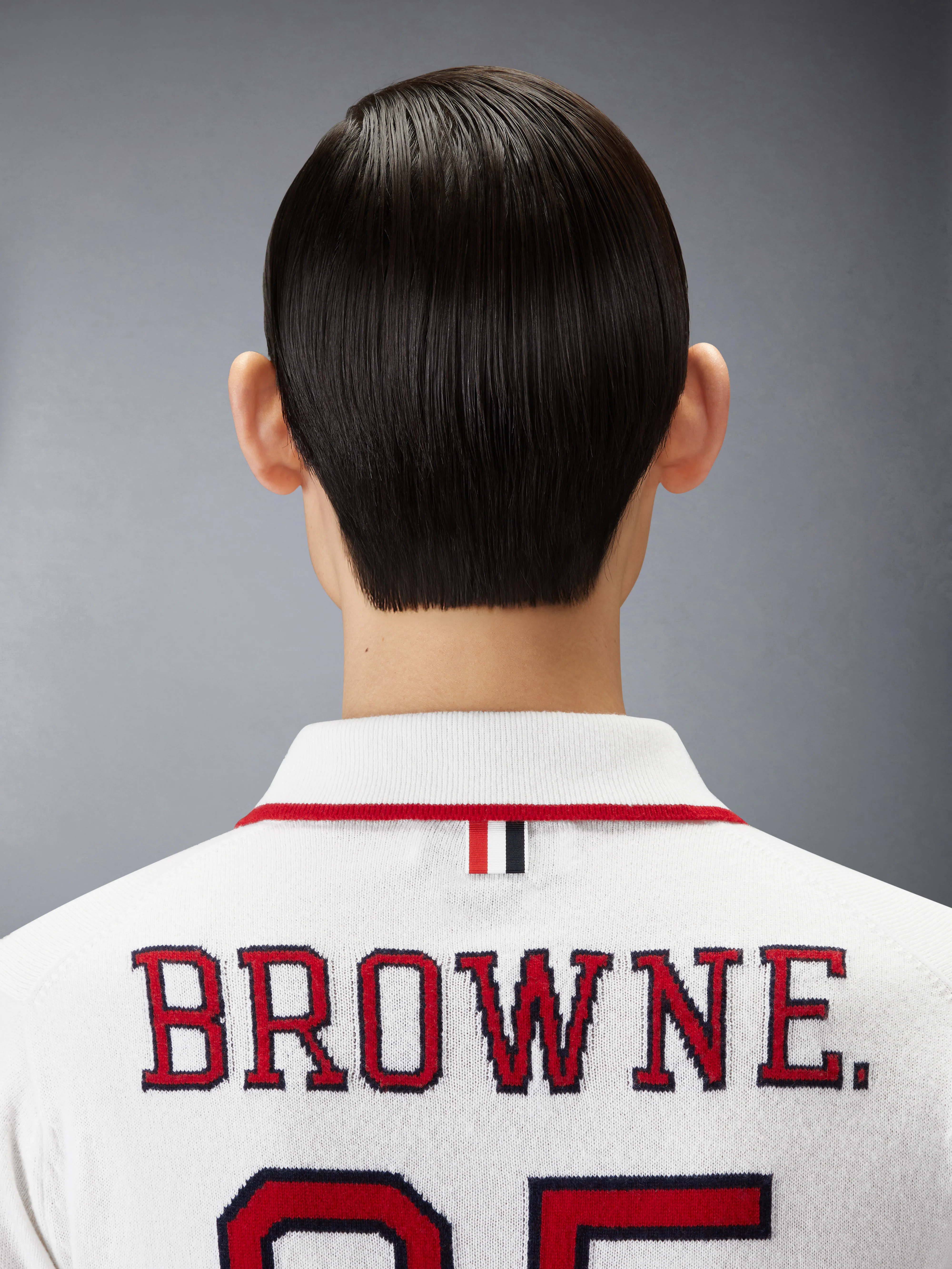 BROWNE 65 JERSEY INTARSIA CASHMERE LONG SLEEVE POLO - Image 5