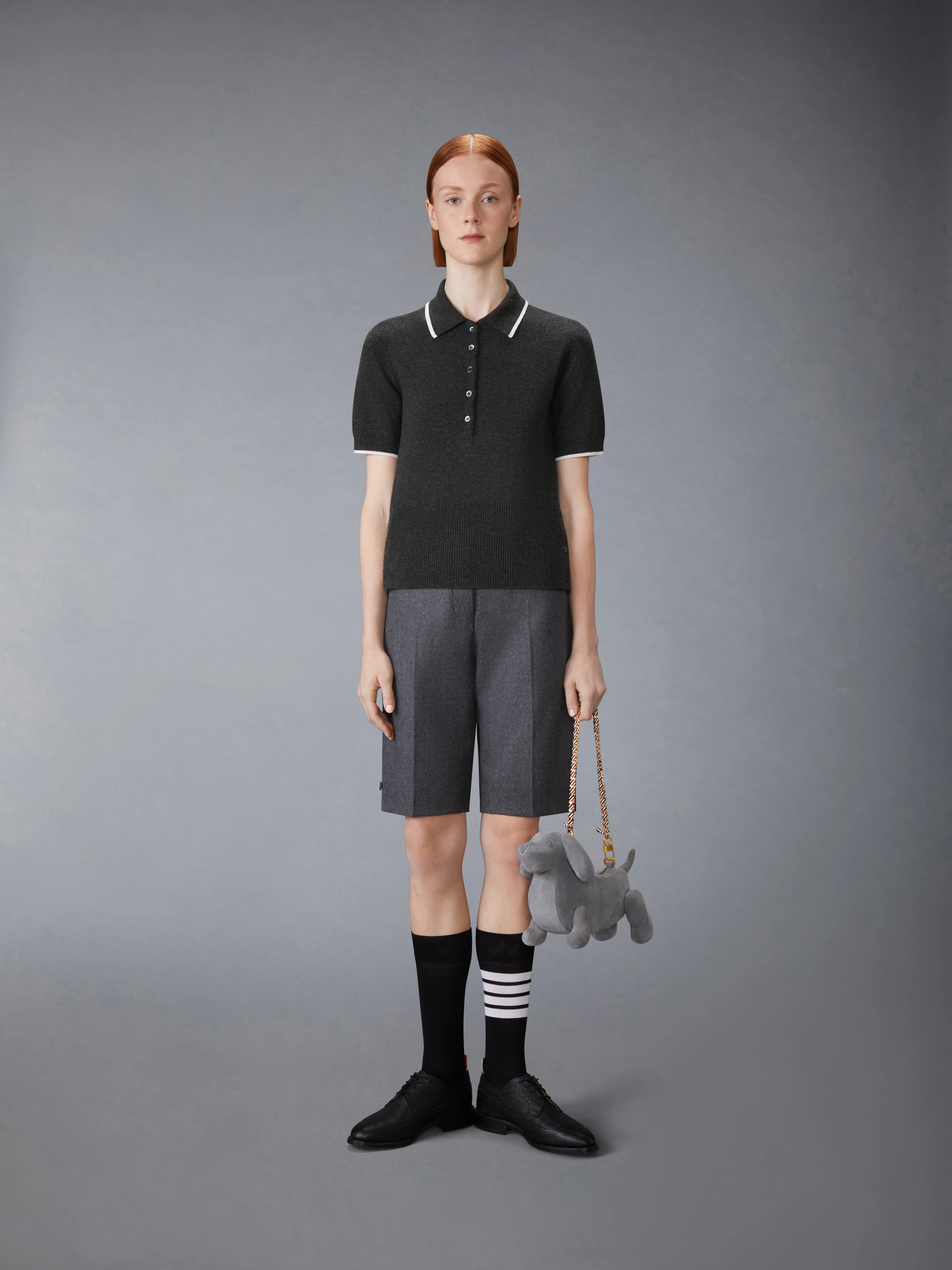BROWNE 65 JERSEY INTARSIA CASHMERE POLO - Image 3