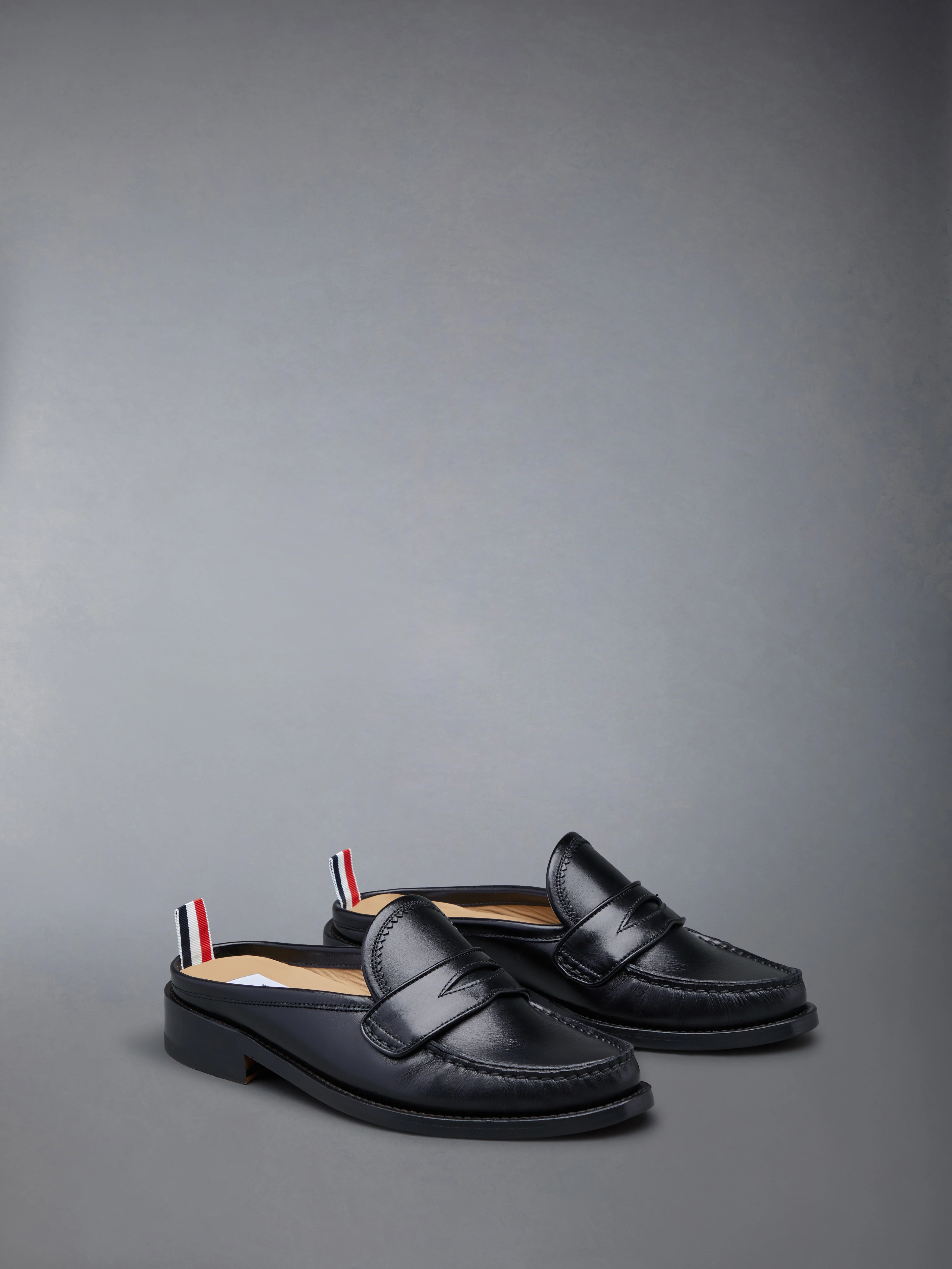 CALF FLEXIBLE LEATHER SOLE PENNY LOAFER MULE - Image 2