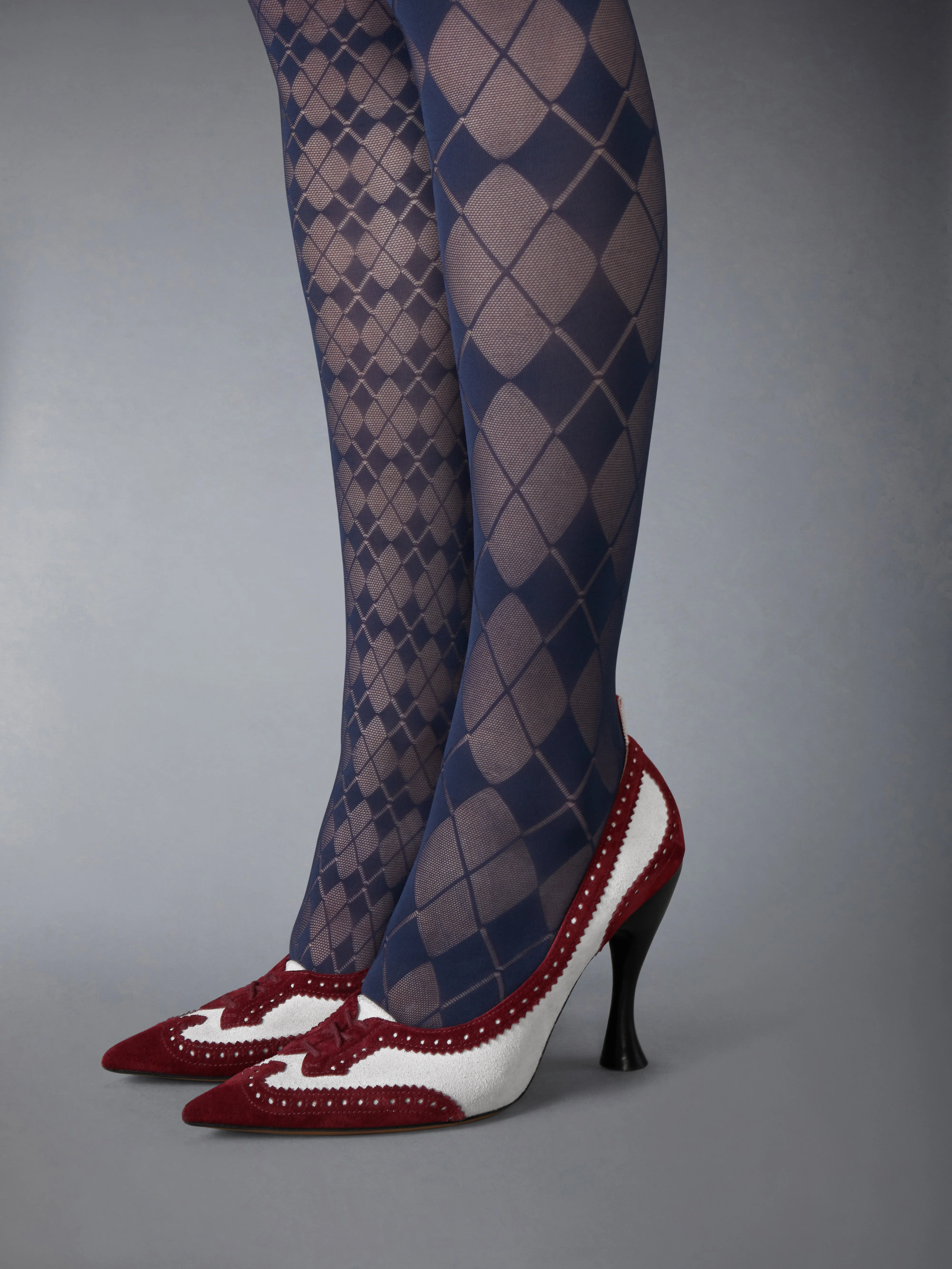 CALF SUEDE LOW THROAT WINGTIP PUMP 105MM - Image 4