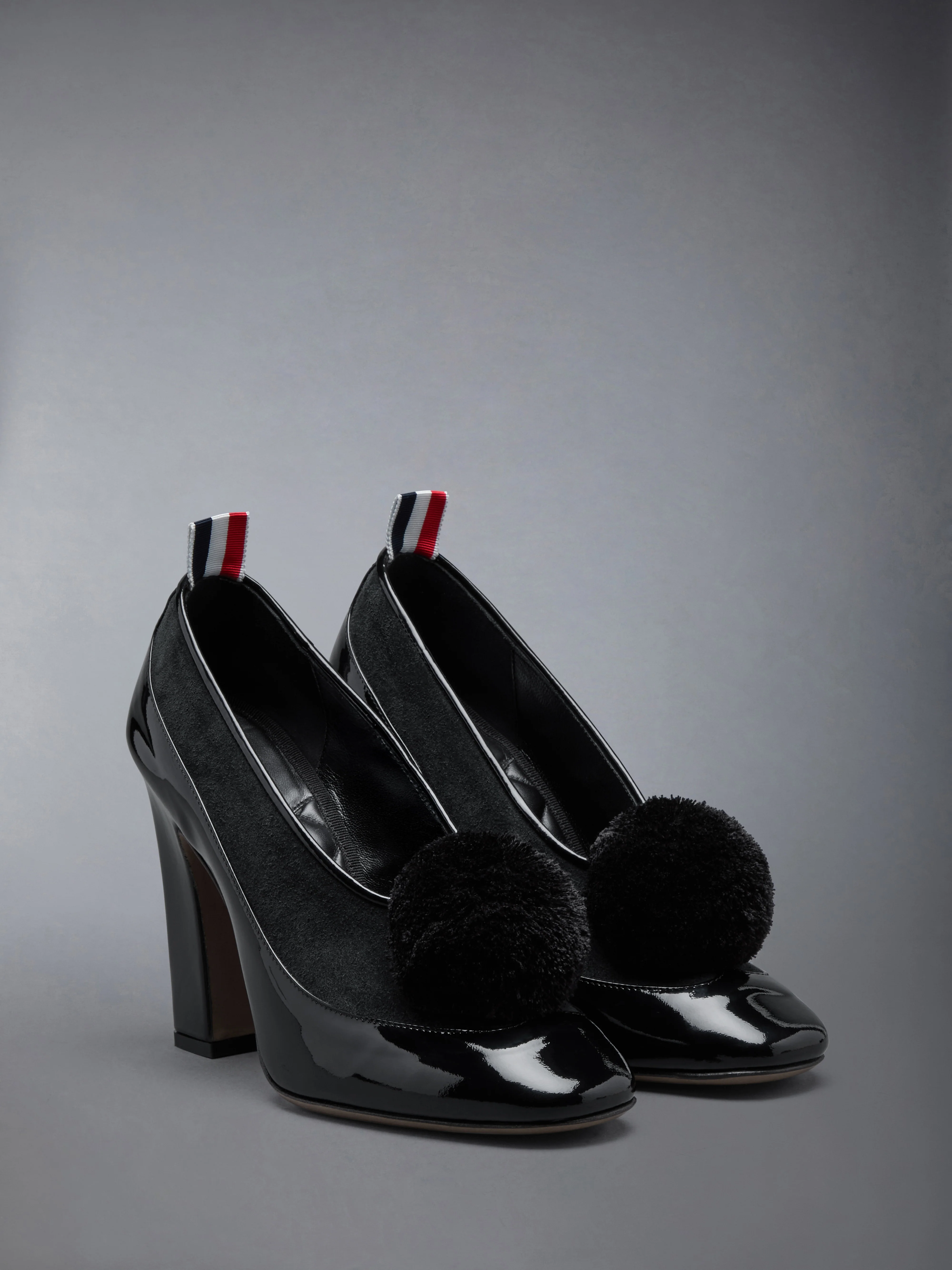 CALF SUEDE POM POM OPERA PUMP 90MM - Image 2
