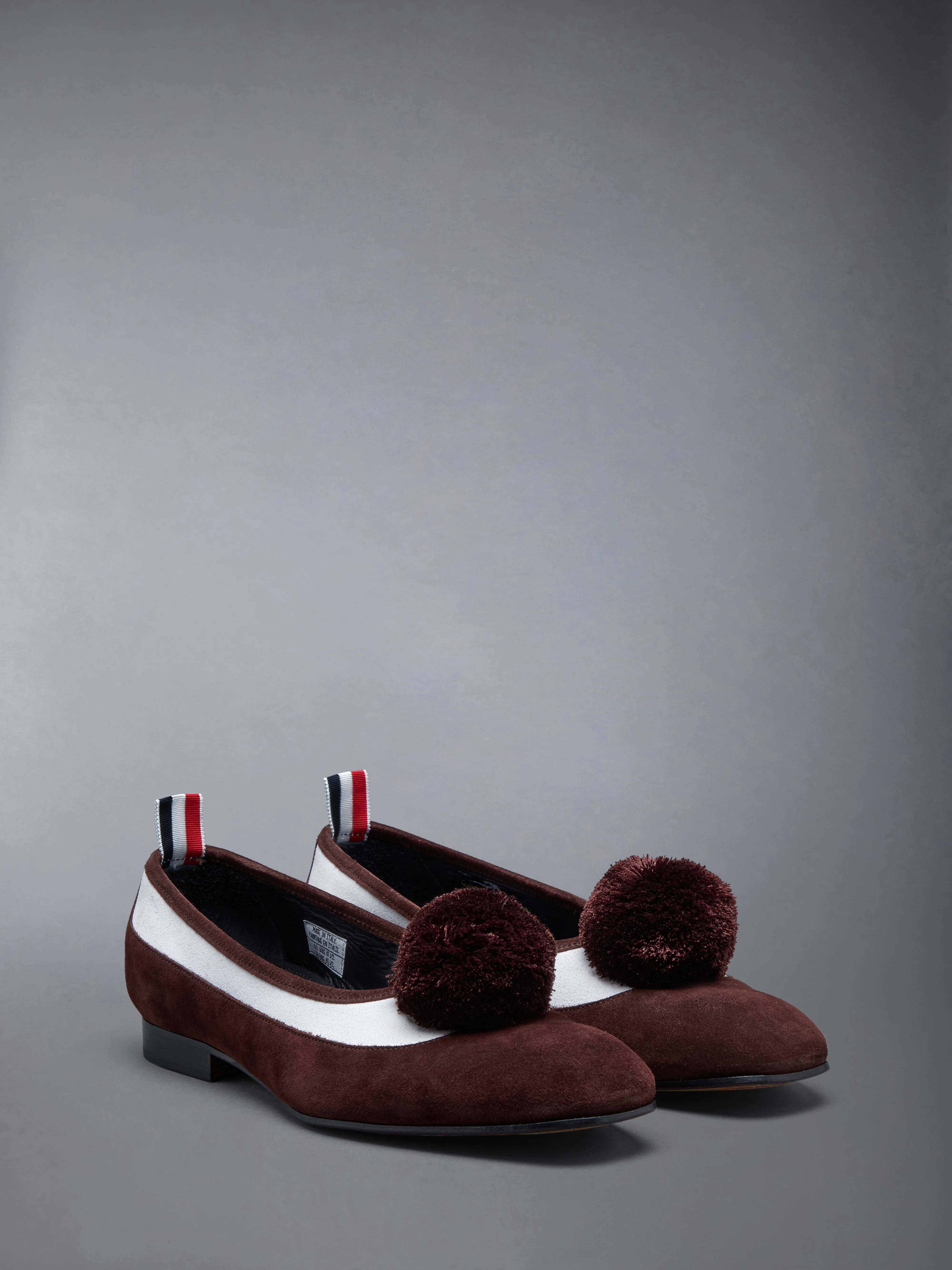 CALF SUEDE POM POM OPERA SPECTATOR BALLERINA - Image 2