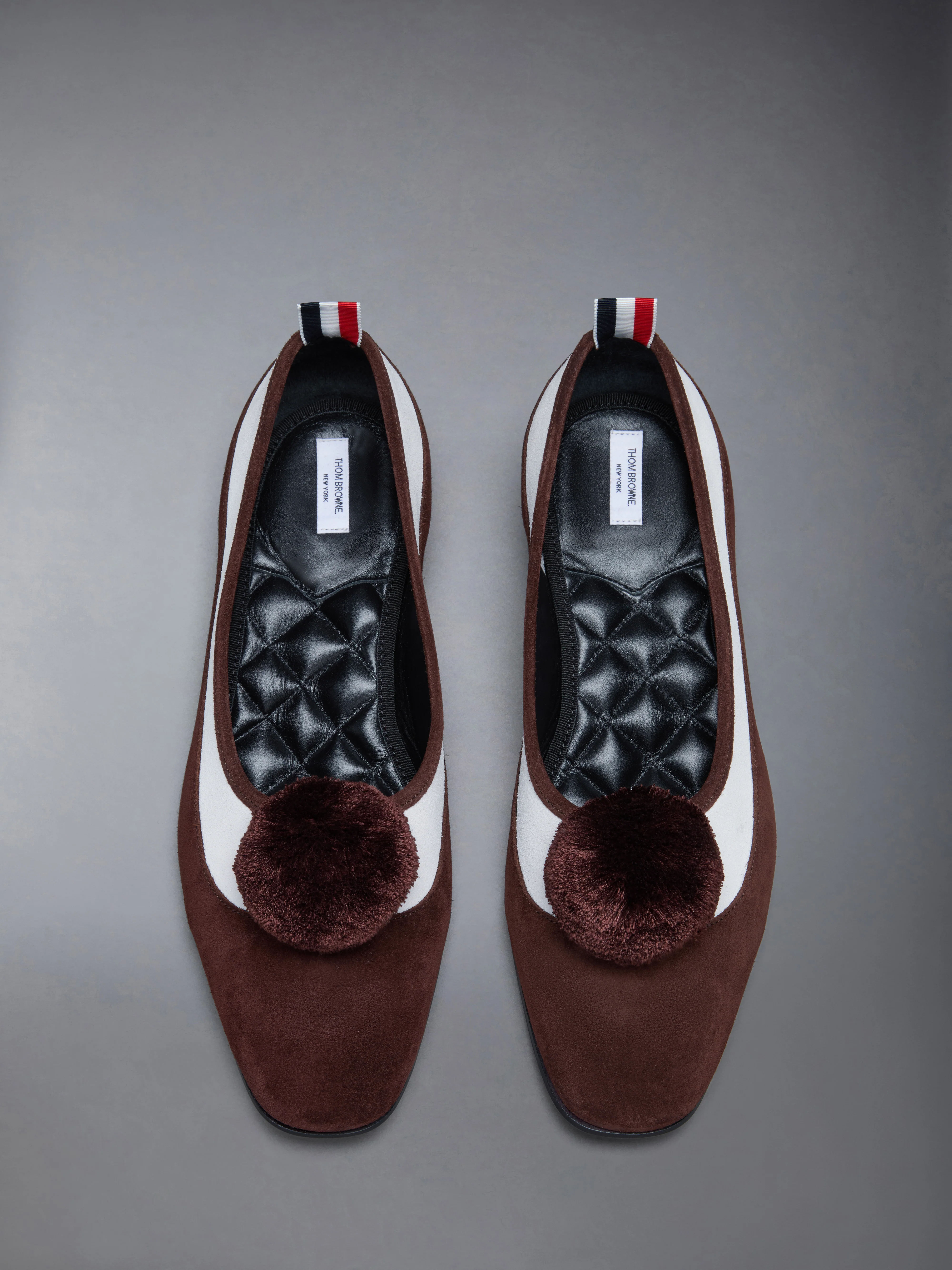 CALF SUEDE POM POM OPERA SPECTATOR BALLERINA - Image 5