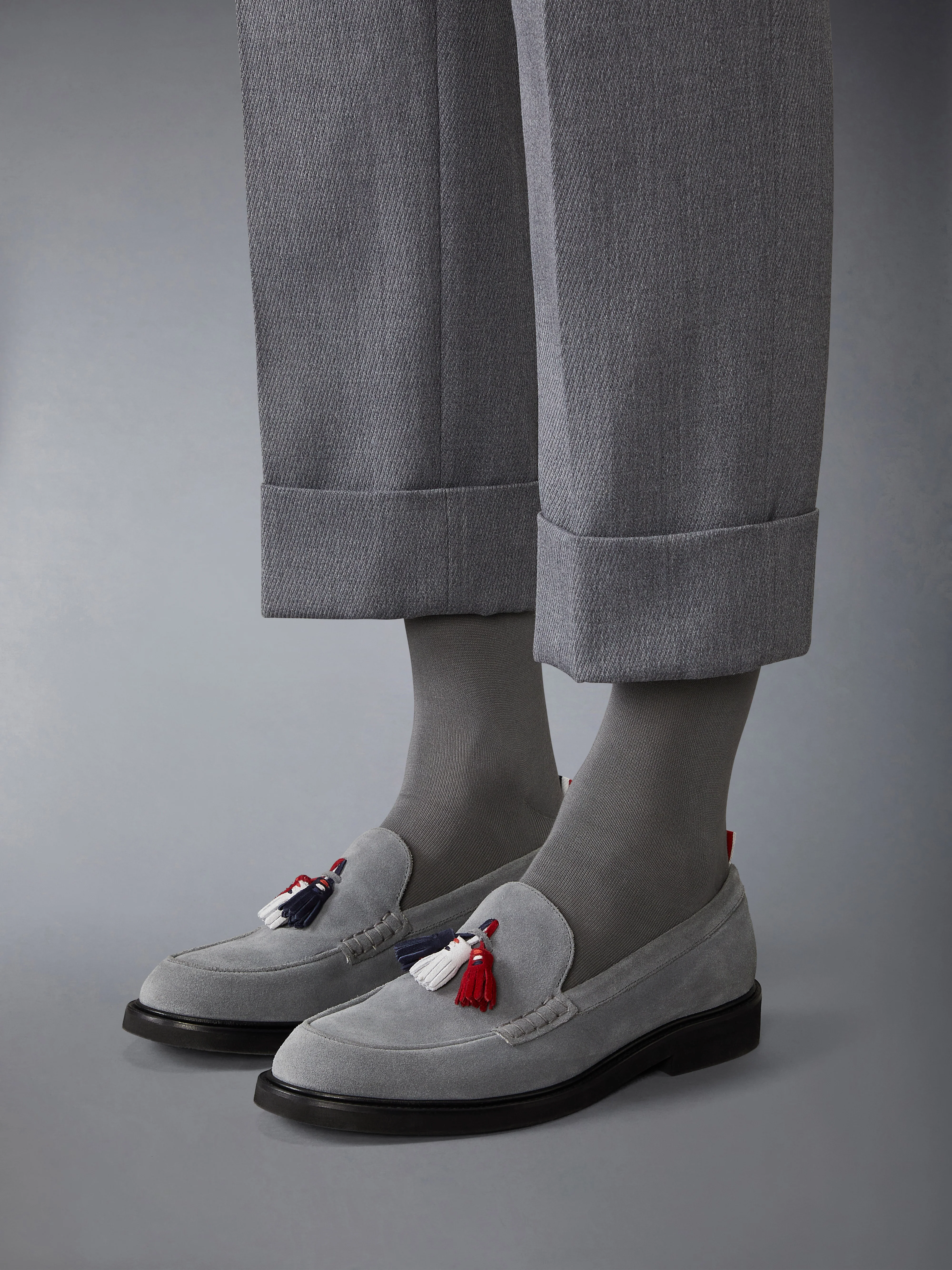 CALF SUEDE RWB TASSEL LOAFER - Image 4
