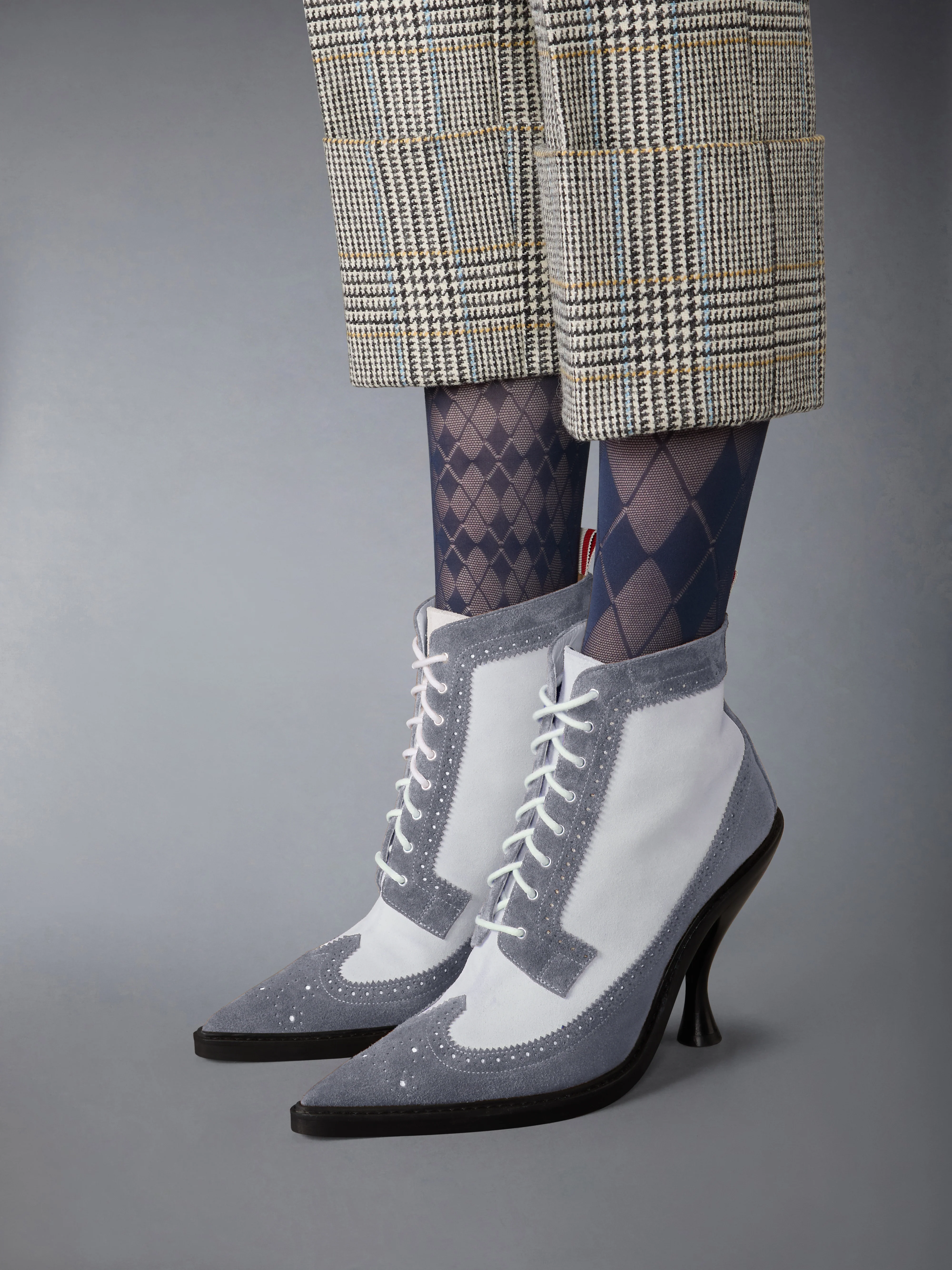 CALF SUEDE WINGTIP BOOT 90MM - Image 4