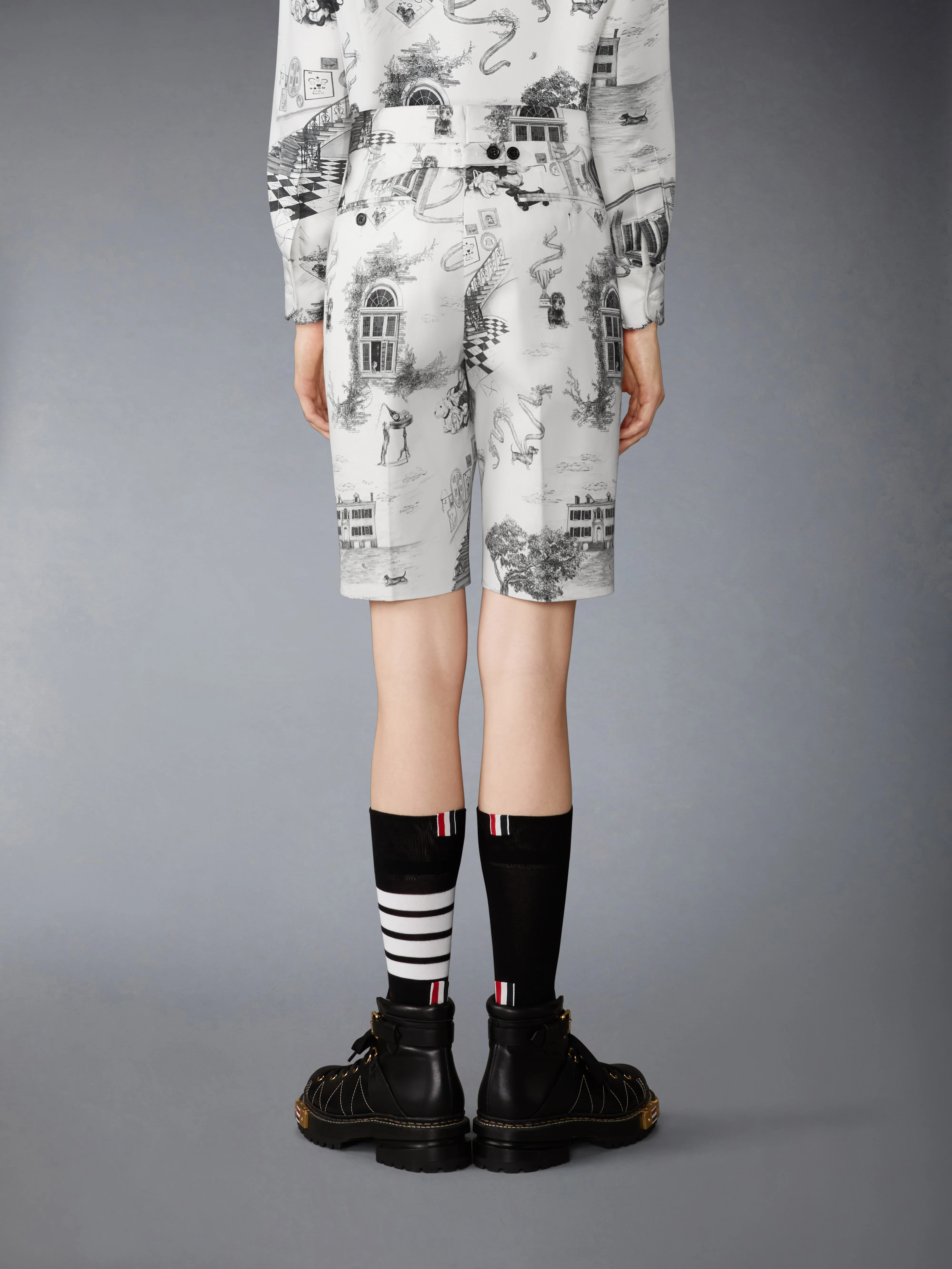 CANVAS HECTOR TOILE BERMUDA SHORTS - Image 2