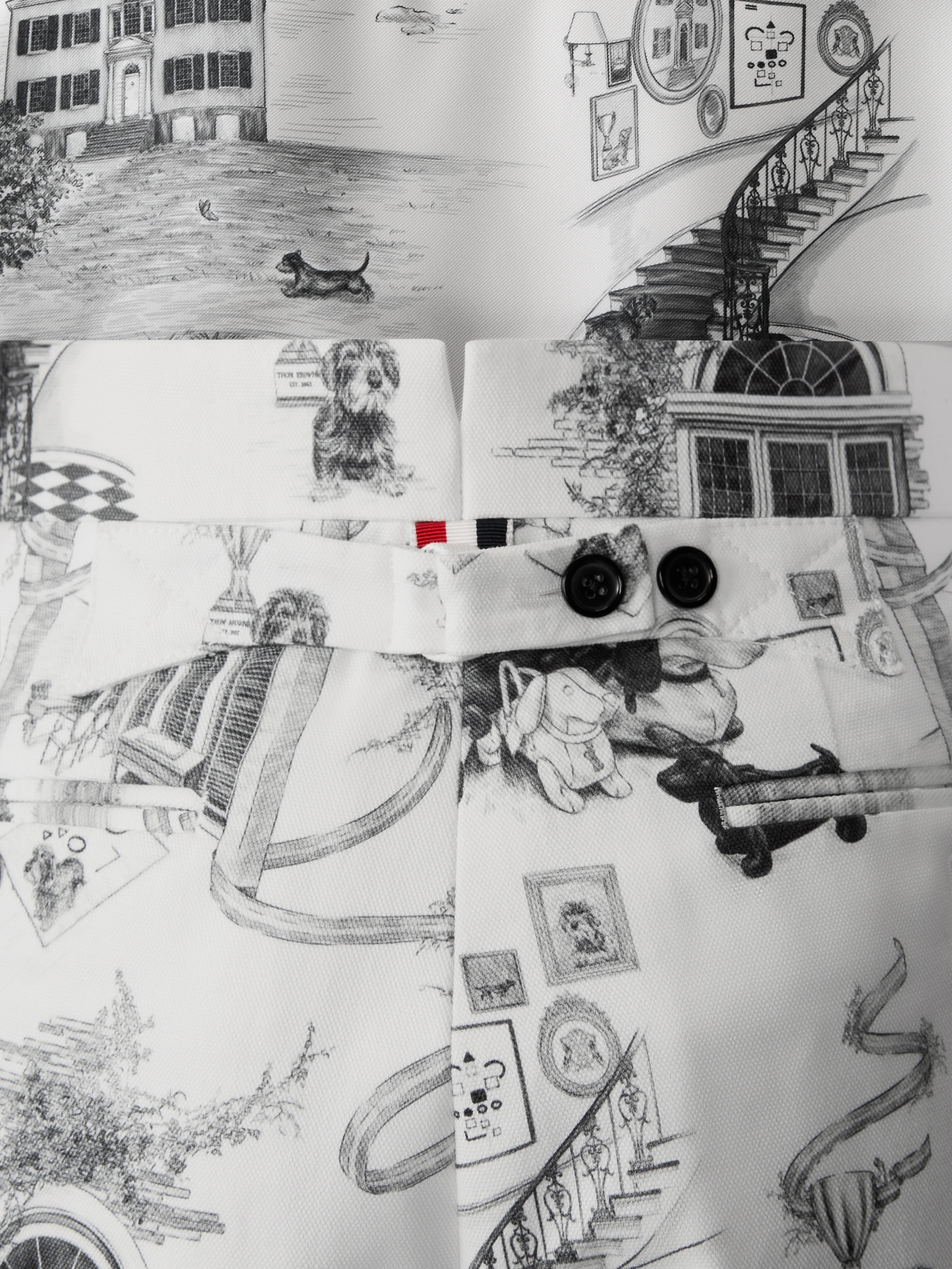 CANVAS HECTOR TOILE BERMUDA SHORTS - Image 3