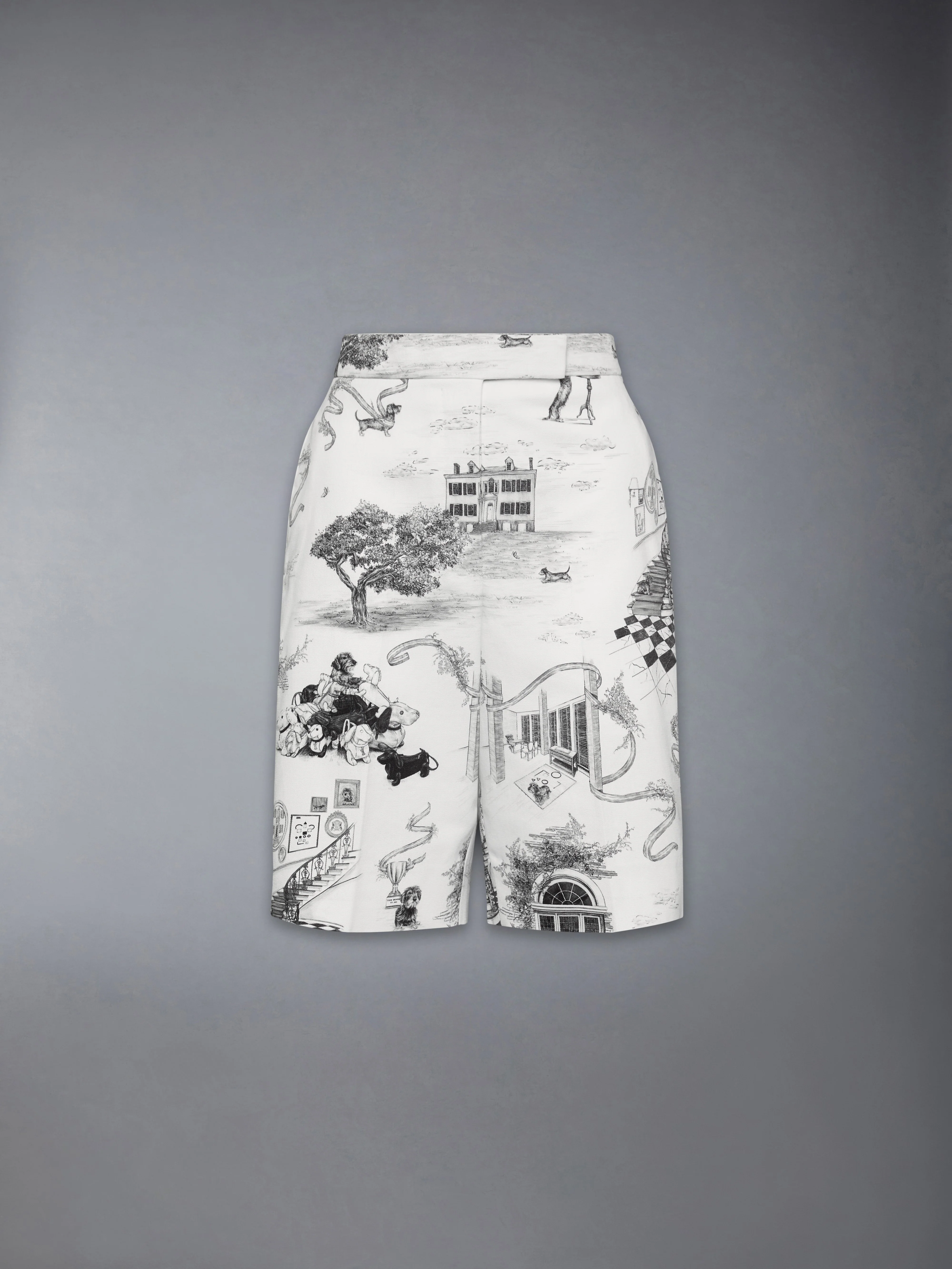CANVAS HECTOR TOILE BERMUDA SHORTS - Image 4