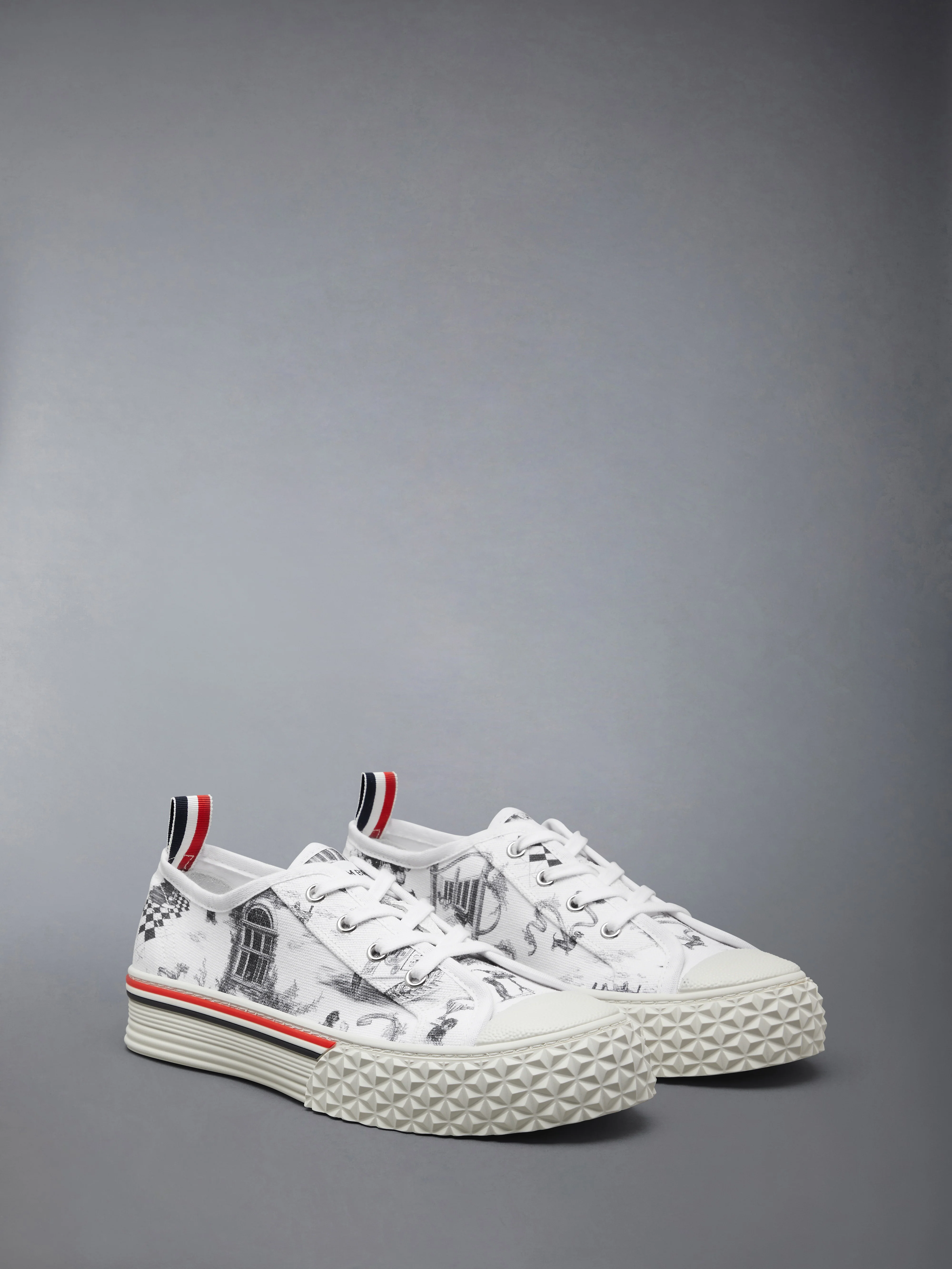 CANVAS HECTOR TOILE LOW TOP SNEAKERS - Image 2