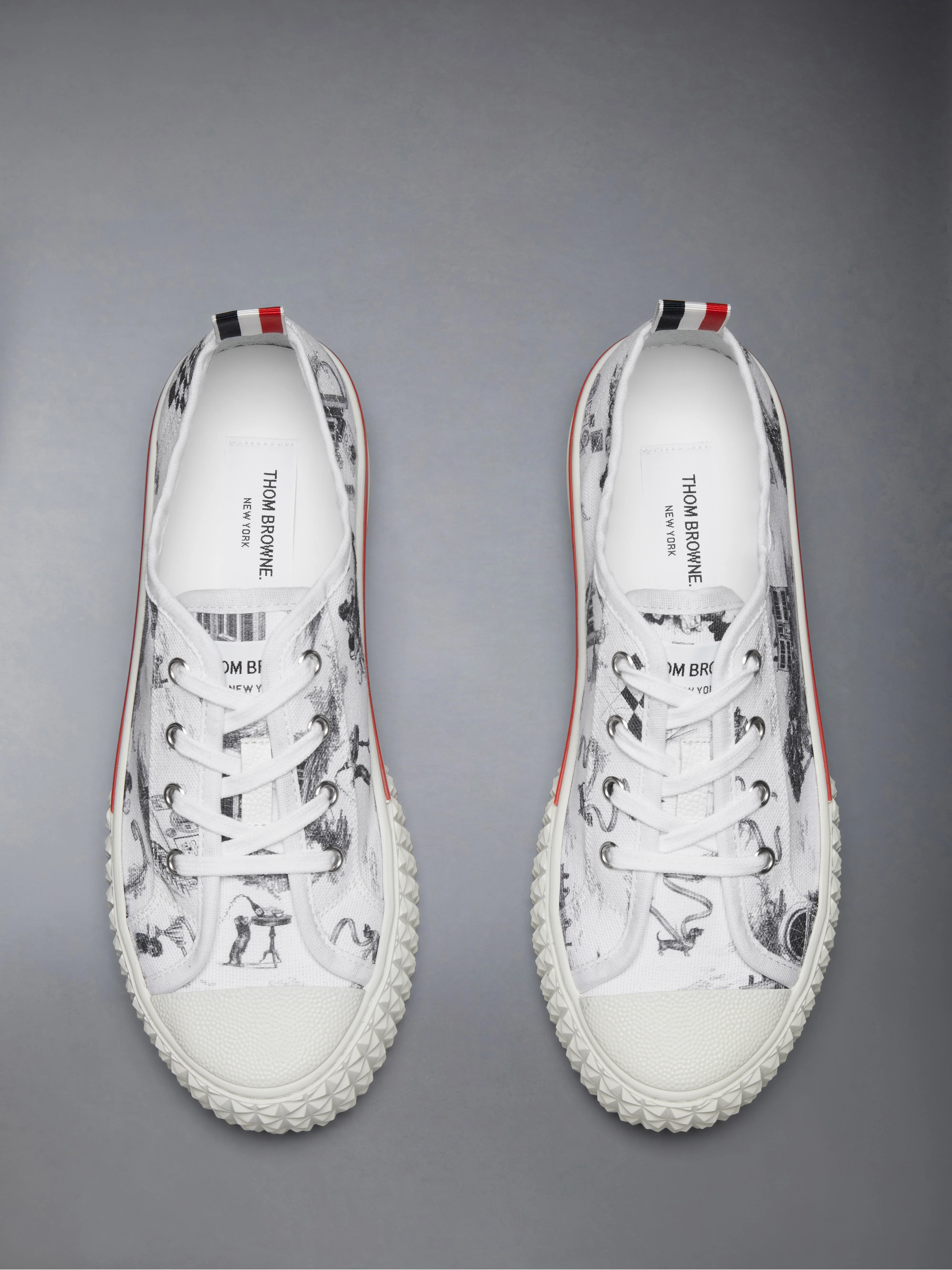 CANVAS HECTOR TOILE LOW TOP SNEAKERS - Image 4