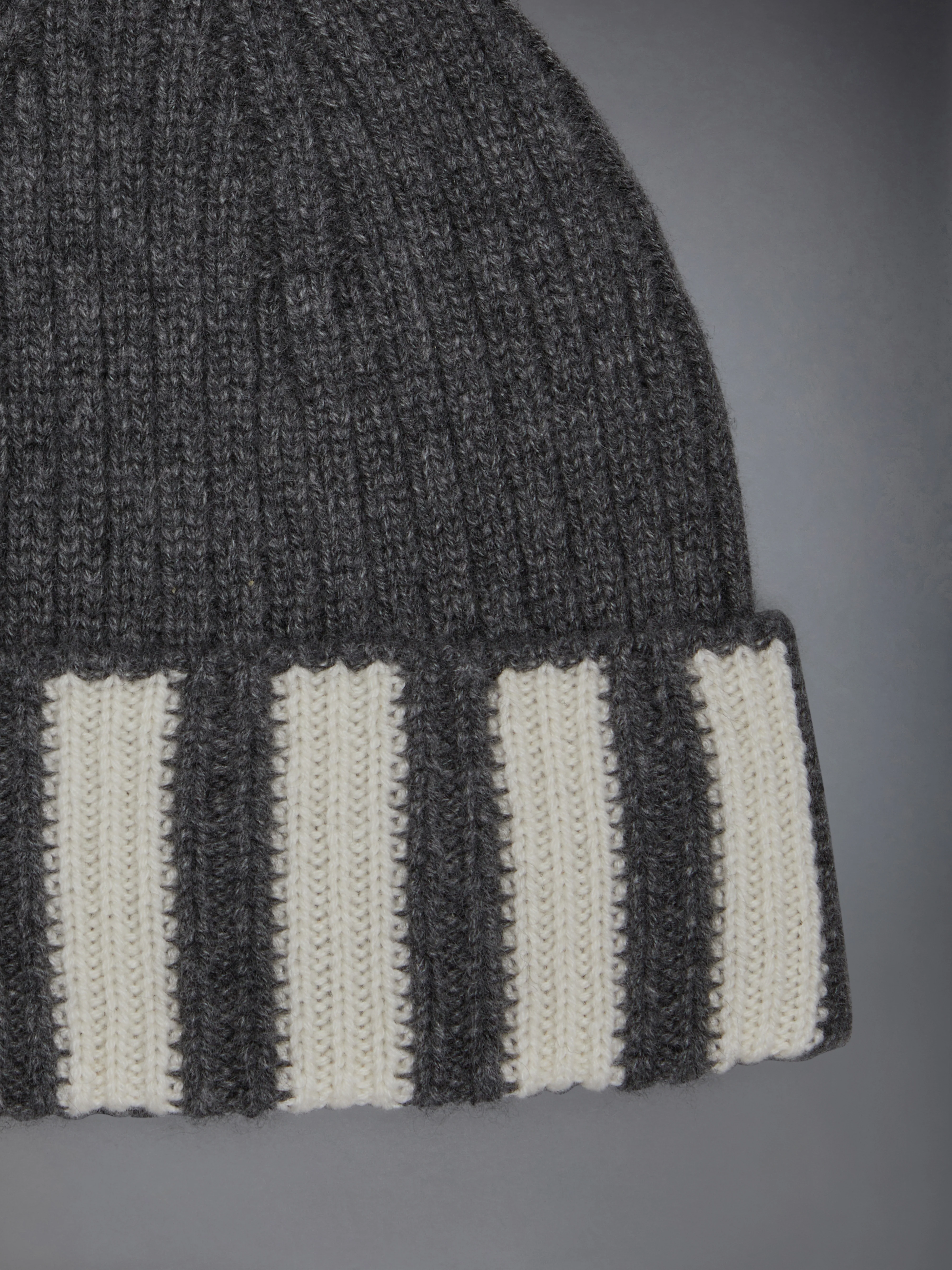 CASHMERE 4-BAR CUFF BEANIE - Image 3
