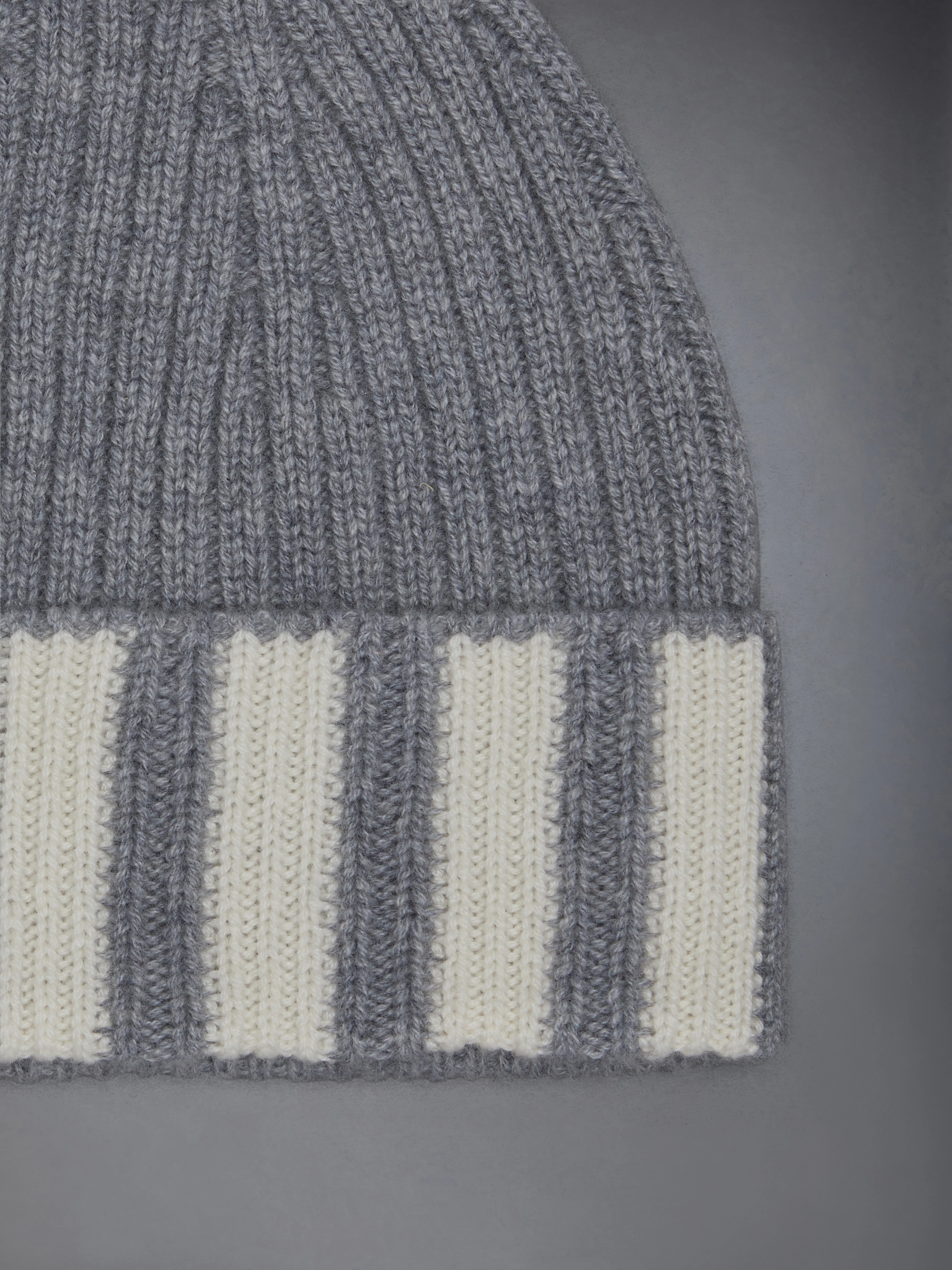 CASHMERE 4-BAR CUFF BEANIE - Image 3