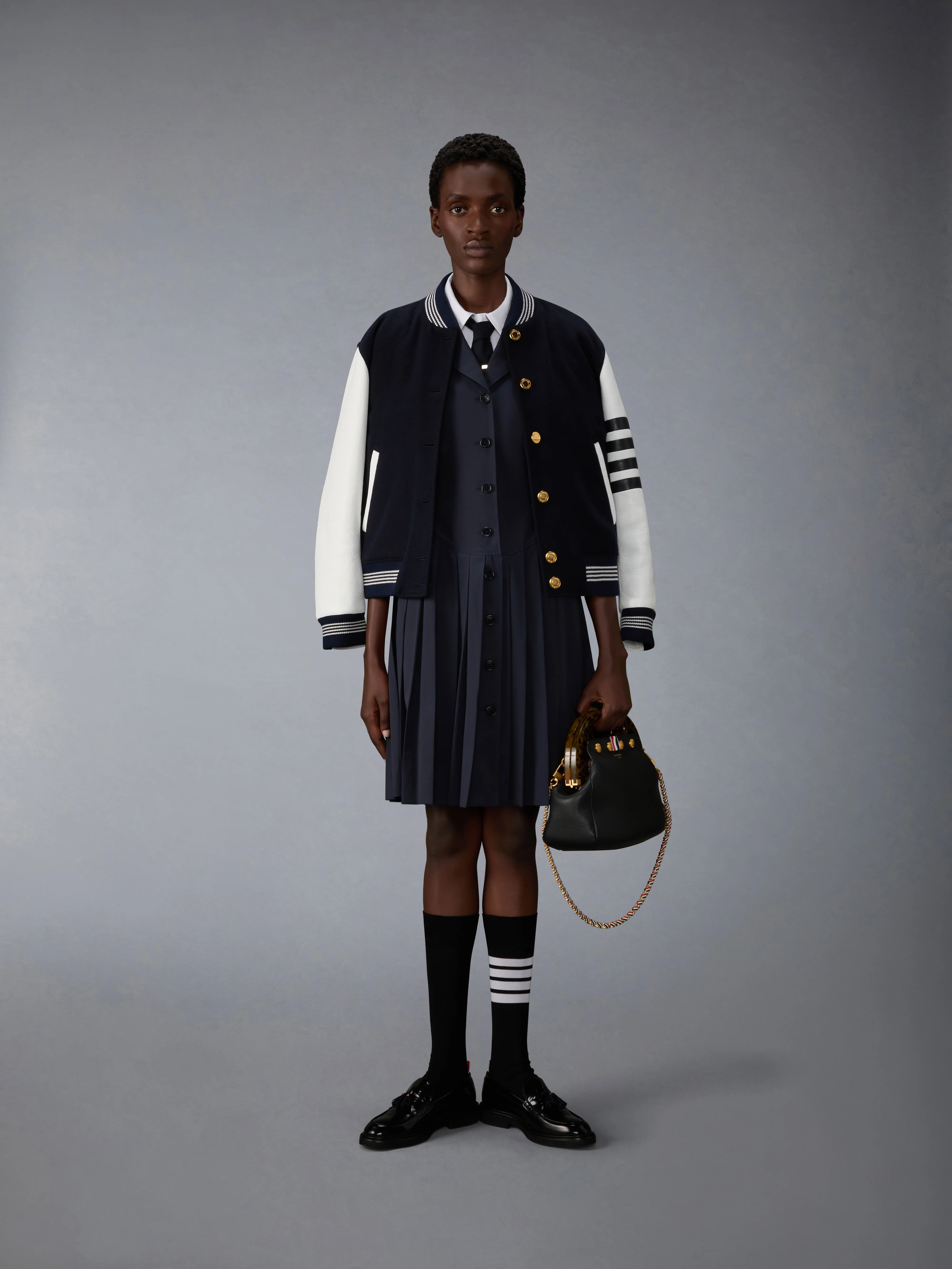 CASHMERE AND LEATHER BROWNE 65 VARSITY JACKET - Image 4