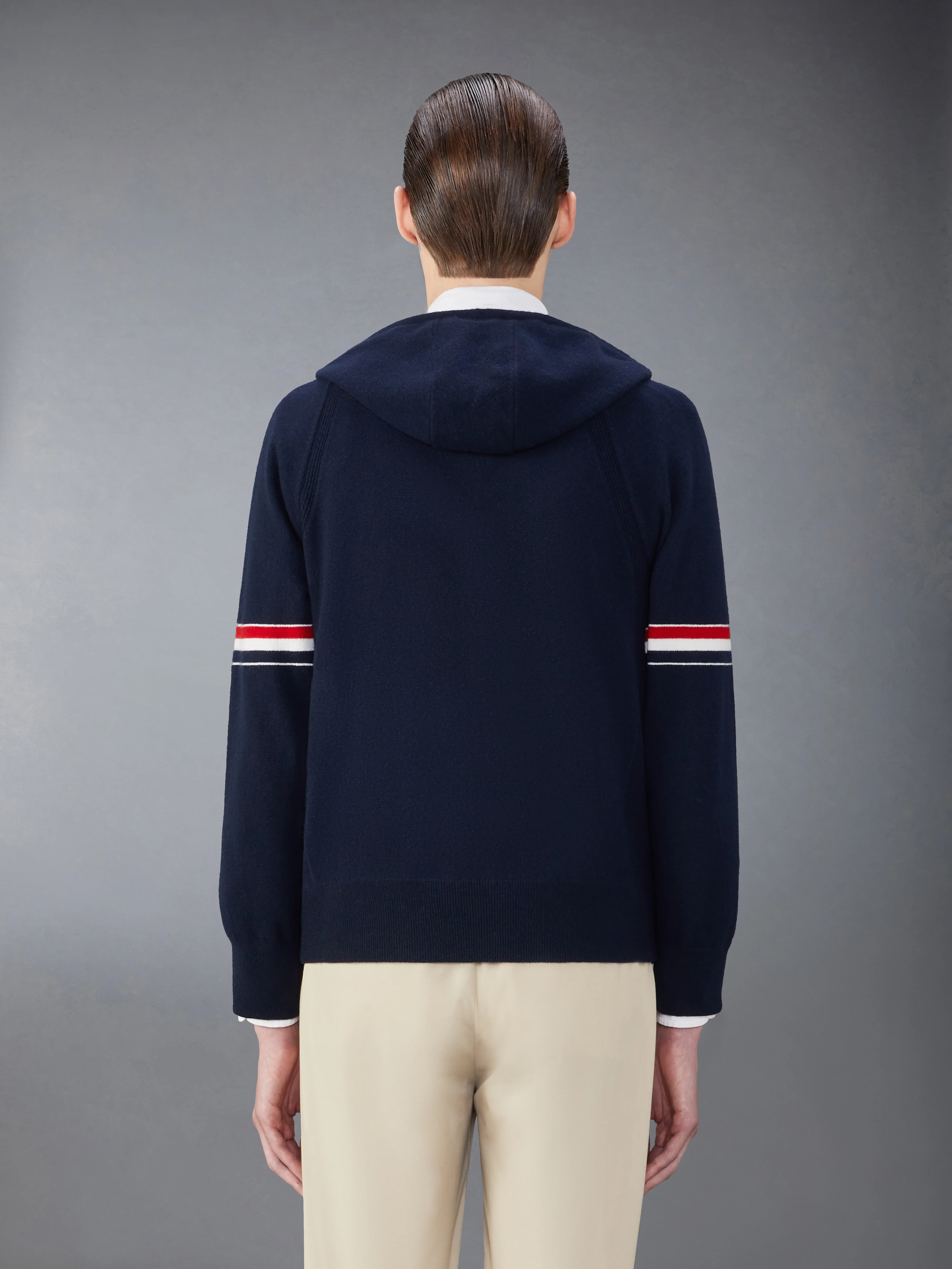 CASHMERE ARMBAND ZIP UP HOODIE - Image 2