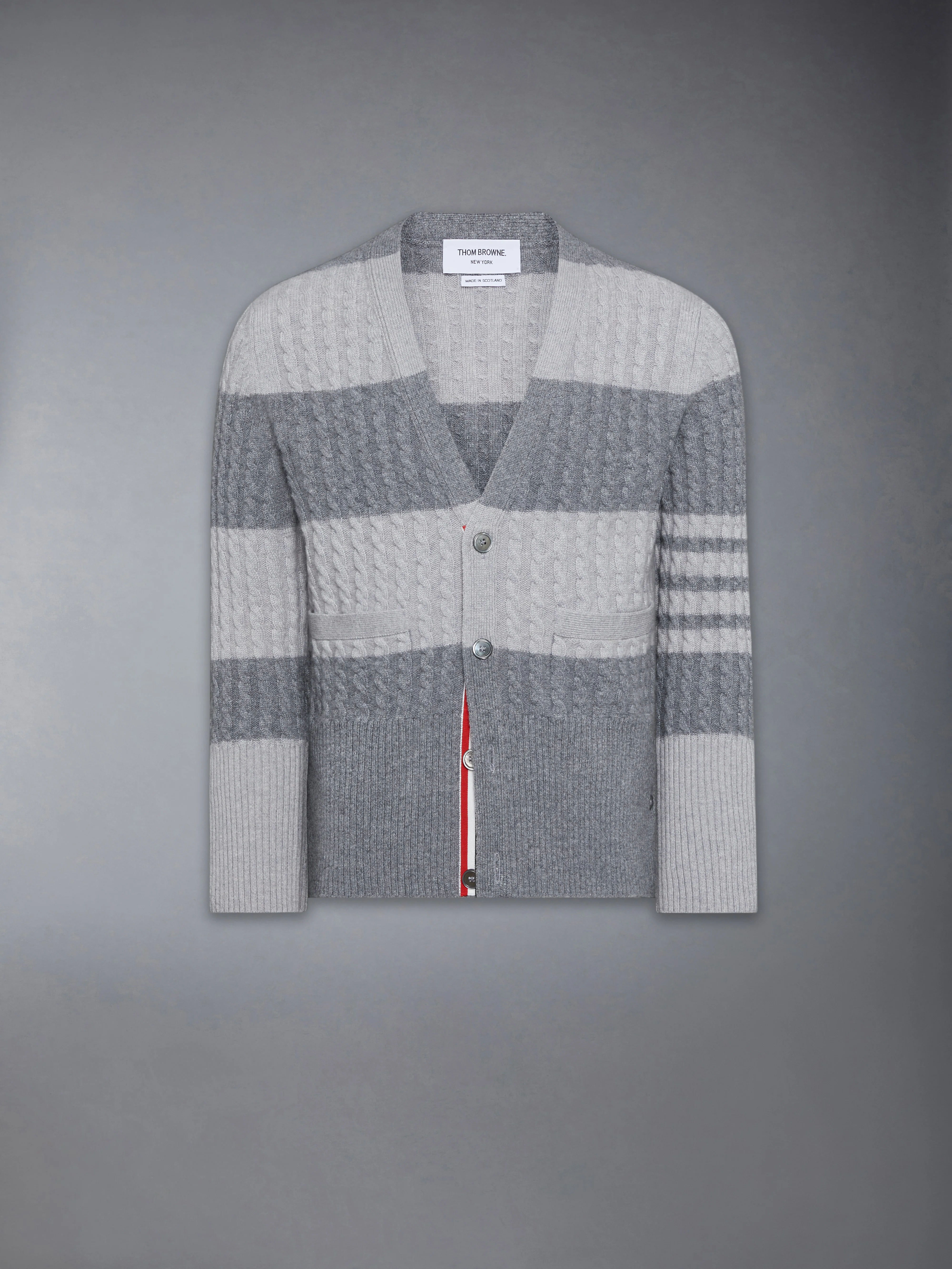 CASHMERE BABY CABLE STITCH 4-BAR CARDIGAN - Image 6