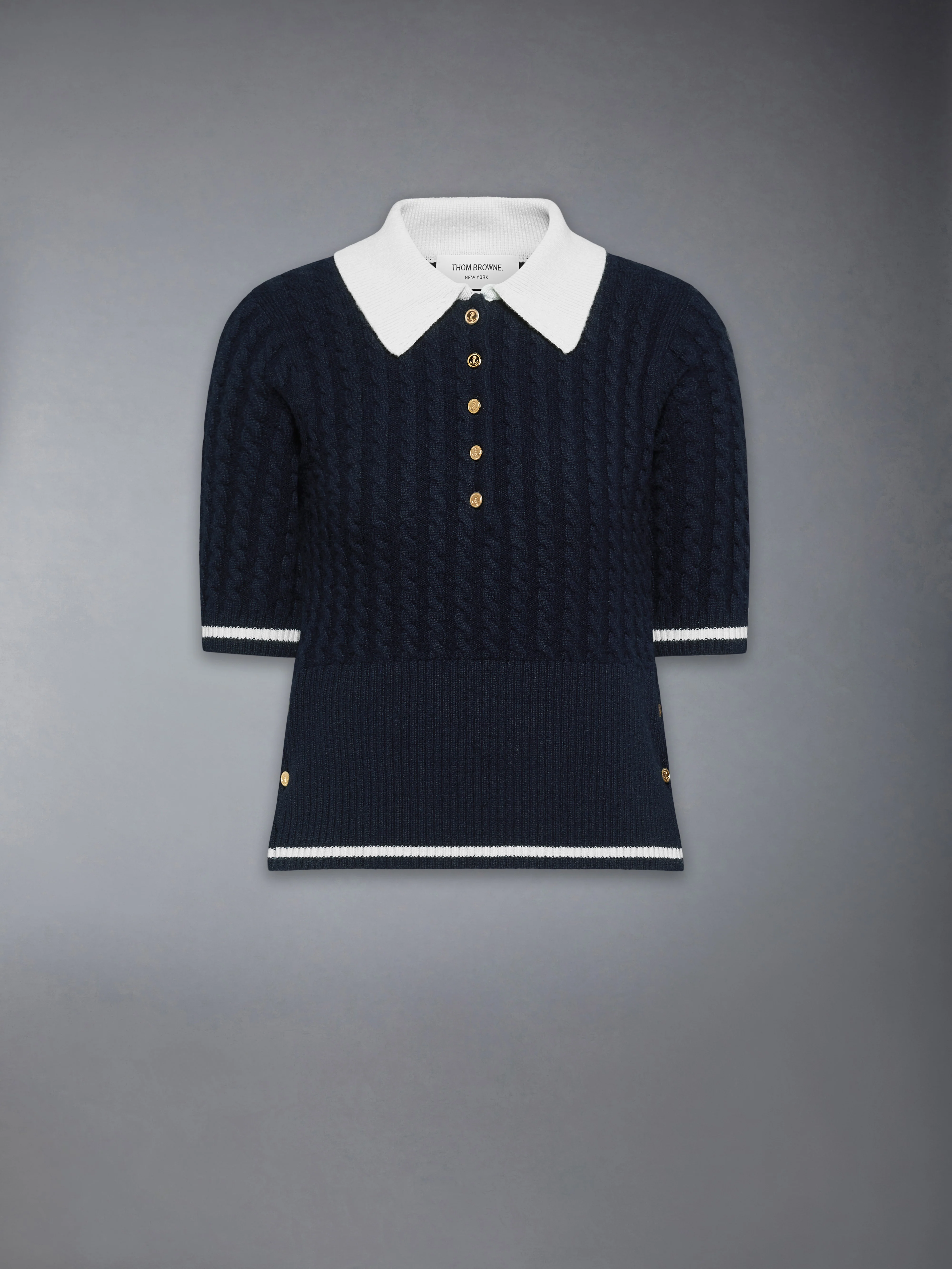 CASHMERE BABY CABLE STITCH  POLO - Image 6