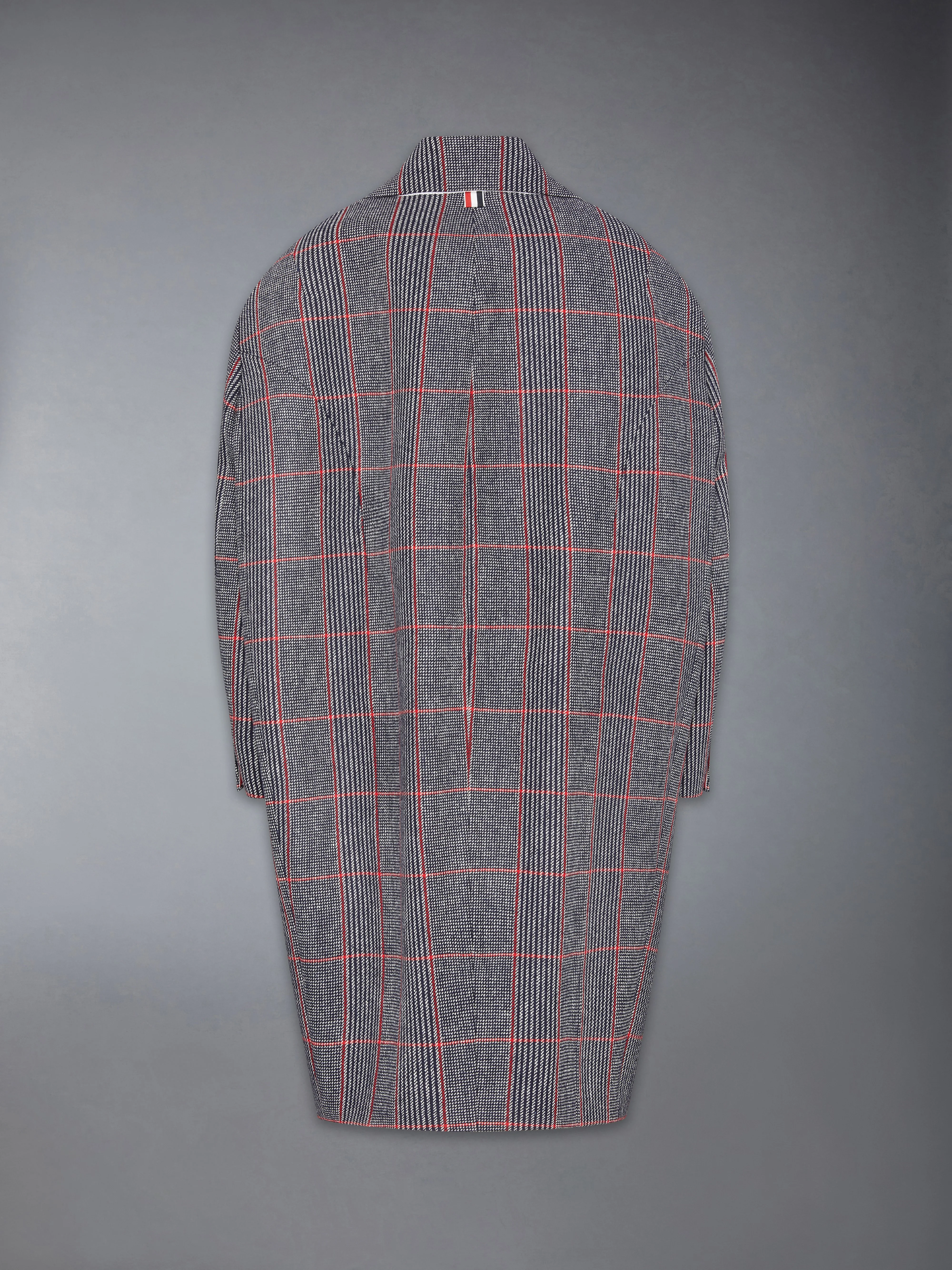 CHECK HUNTING TWEED COCOON COAT - Image 8