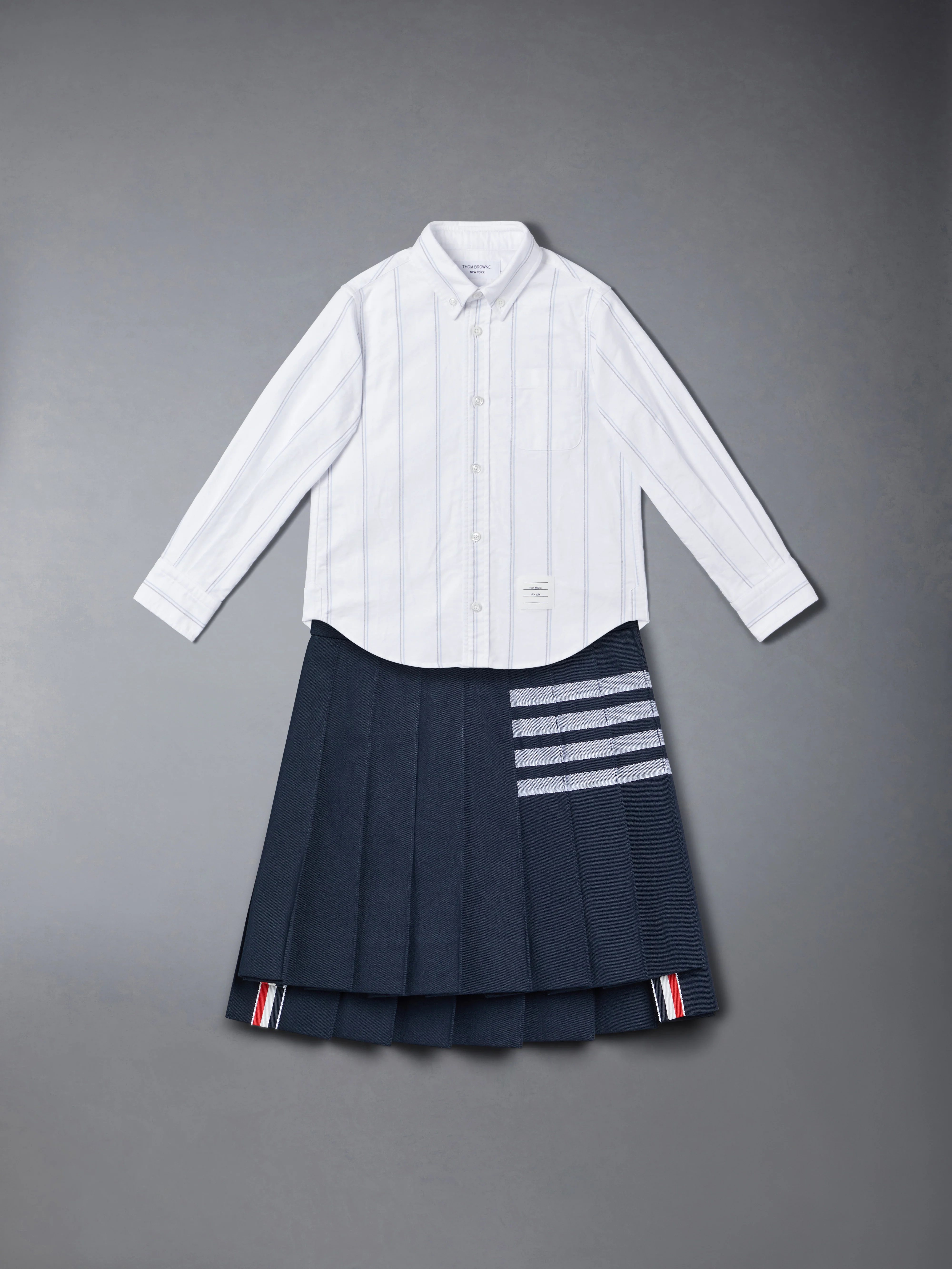 CHILDREN'S SHADOW STRIPE ARMBAND OXFORD SHIRT - Image 2