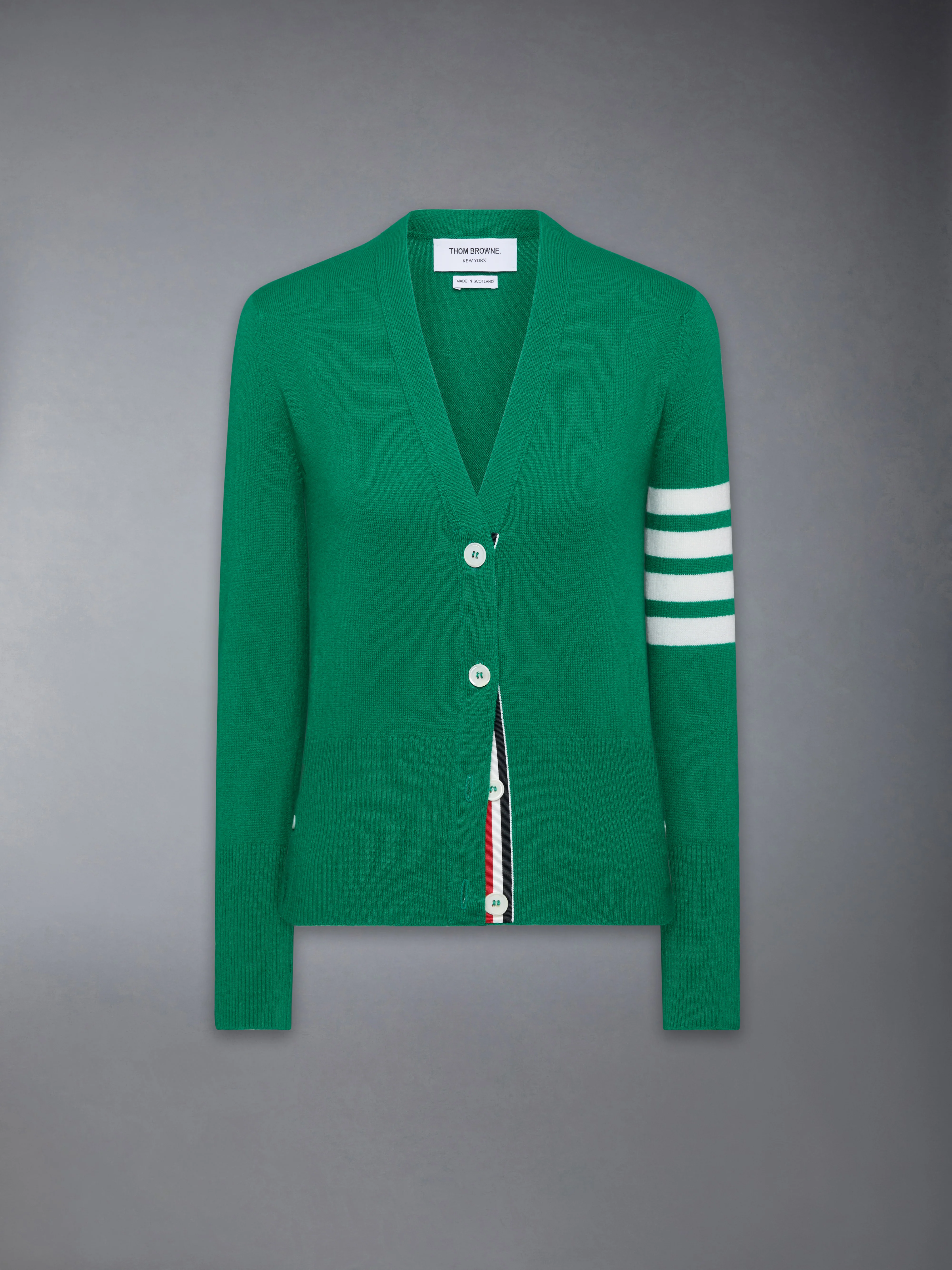 CLASSIC CASHMERE 4-BAR V-NECK CARDIGAN - Image 5