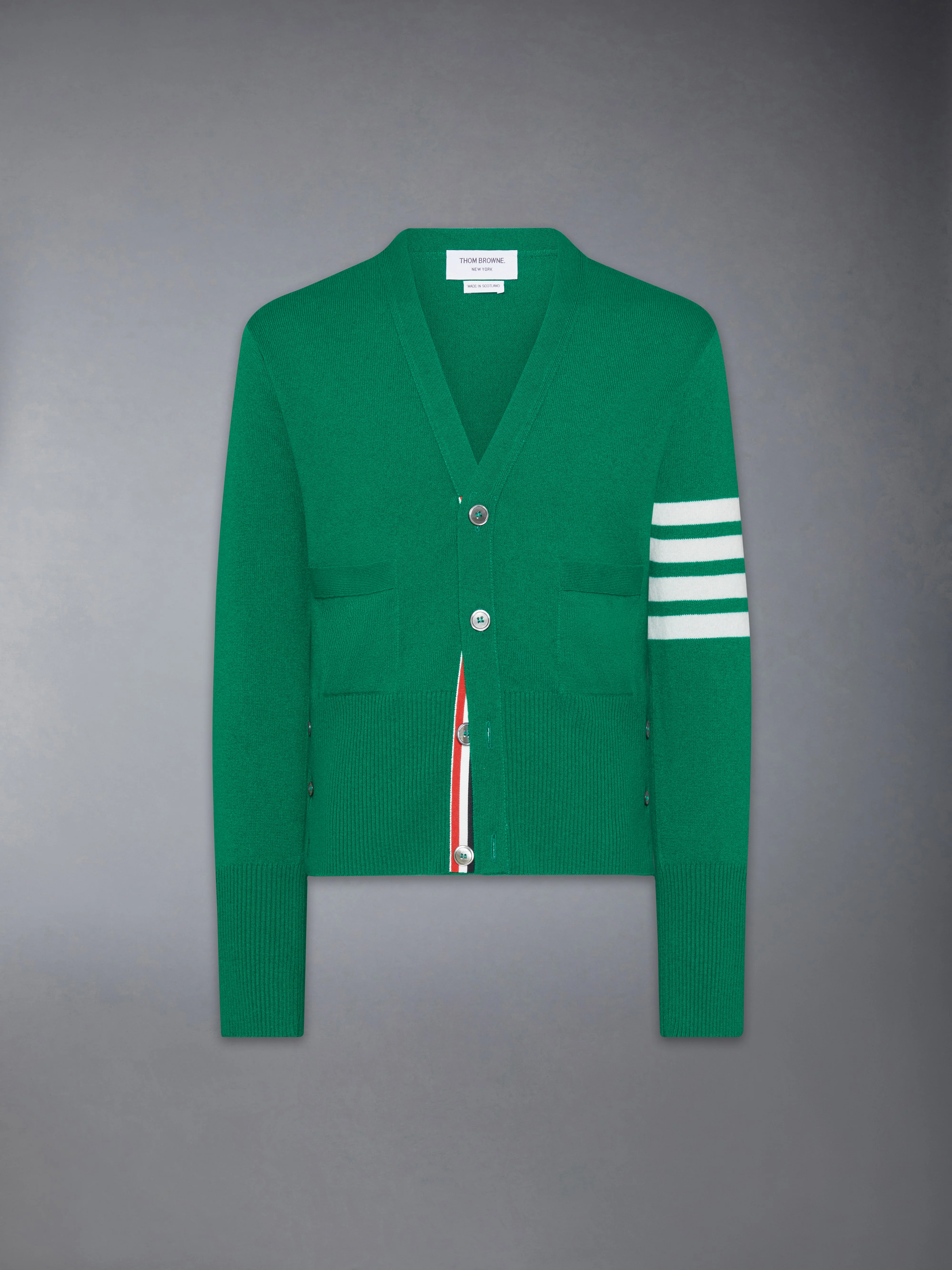 CLASSIC CASHMERE 4-BAR V-NECK CARDIGAN - Image 6
