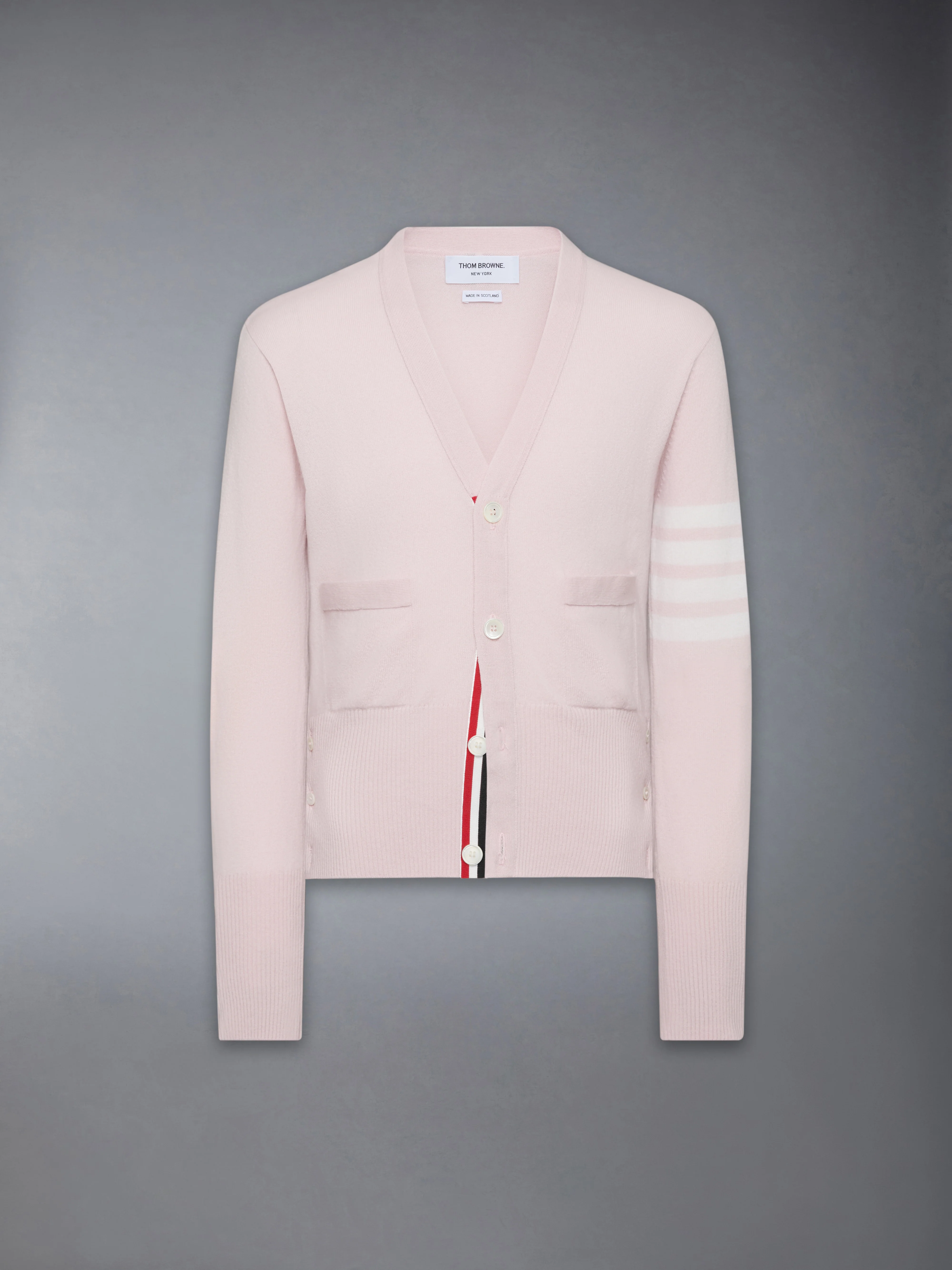 CLASSIC CASHMERE 4-BAR V-NECK CARDIGAN - Image 5