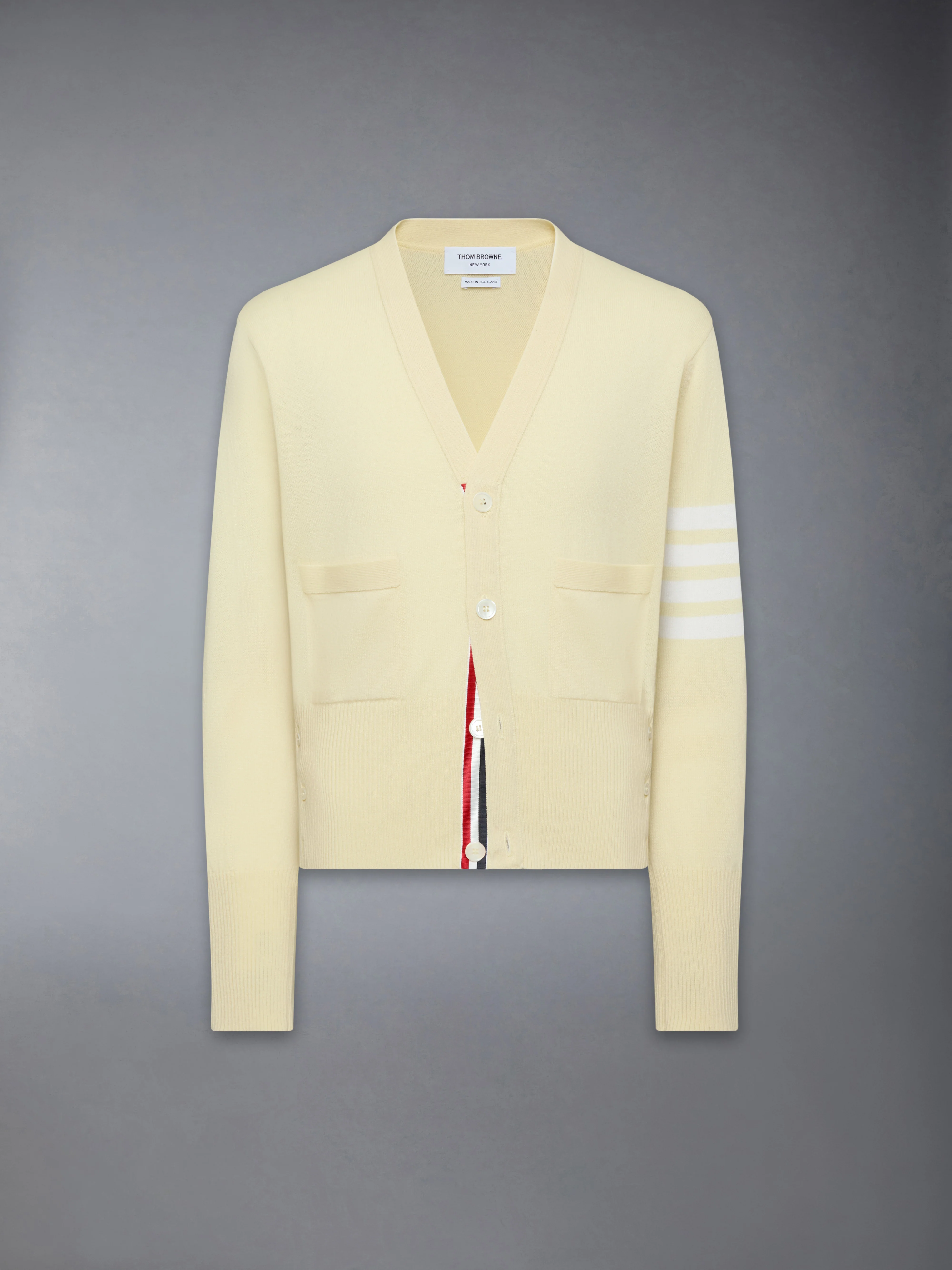 CLASSIC CASHMERE 4-BAR V-NECK CARDIGAN - Image 5