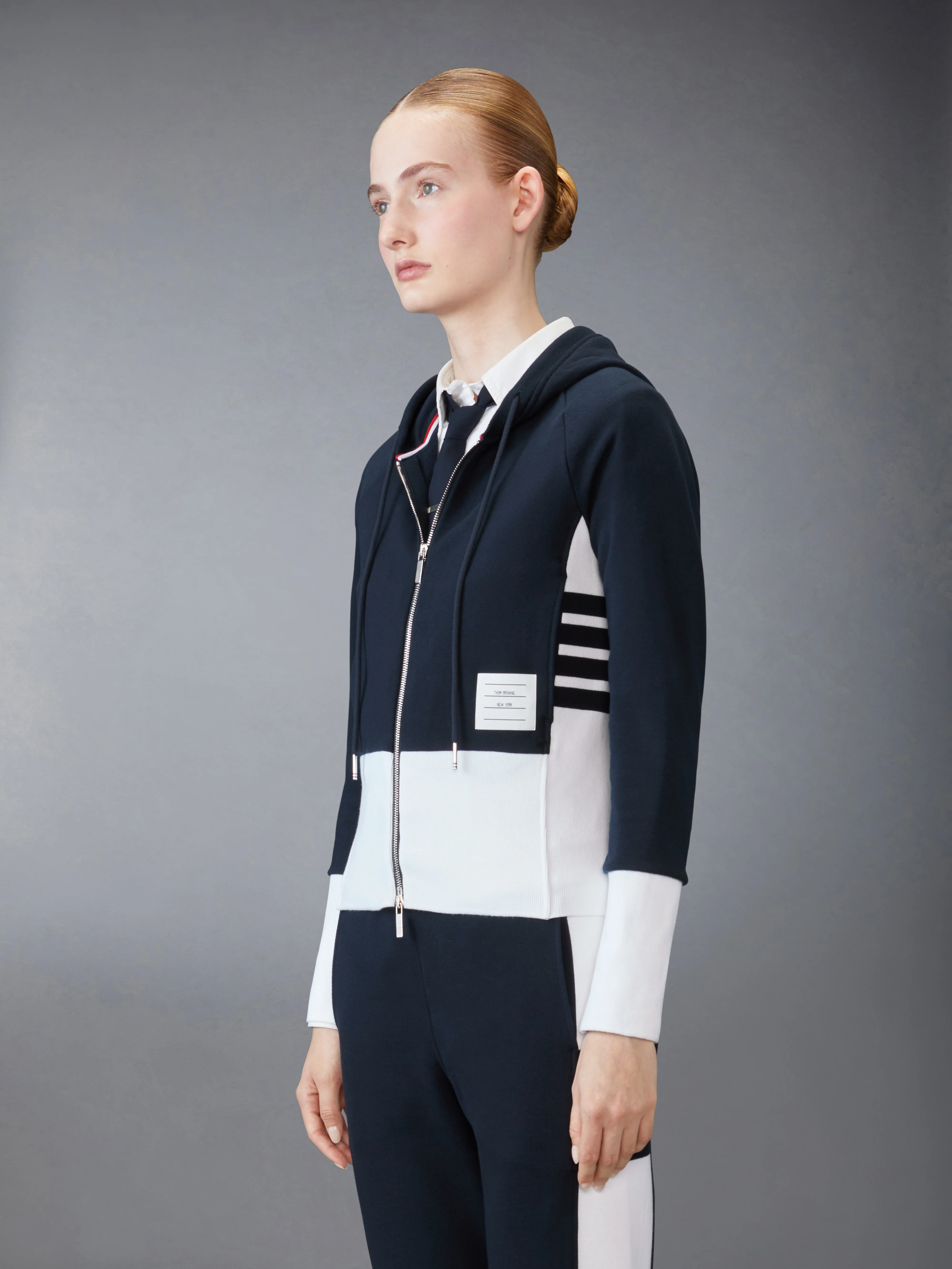 CLASSIC LOOPBACK 4-BAR ZIP UP HOODIE - Image 2