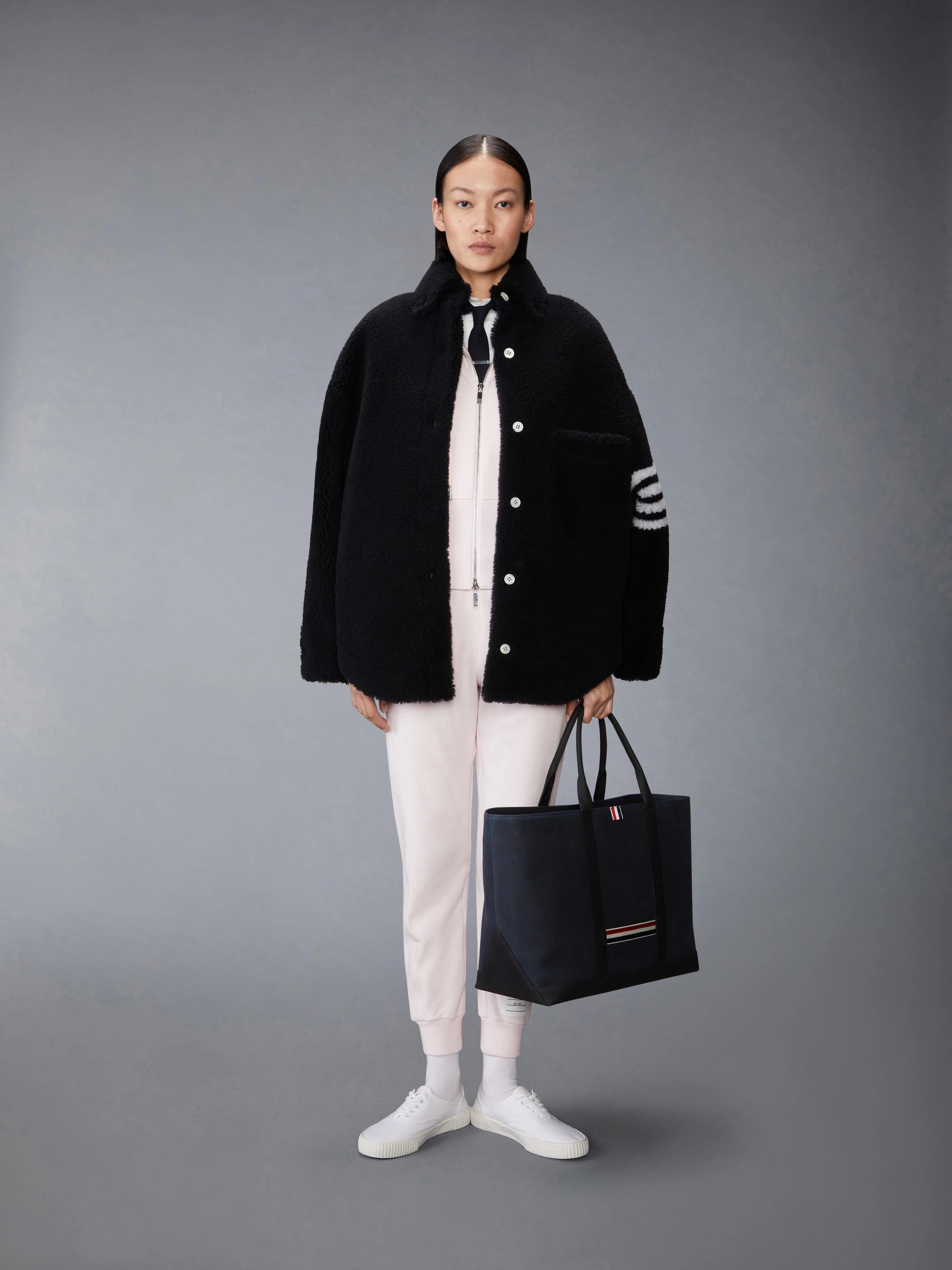 CLASSIC LOOPBACK 4-BAR ZIP UP HOODIE - Image 3