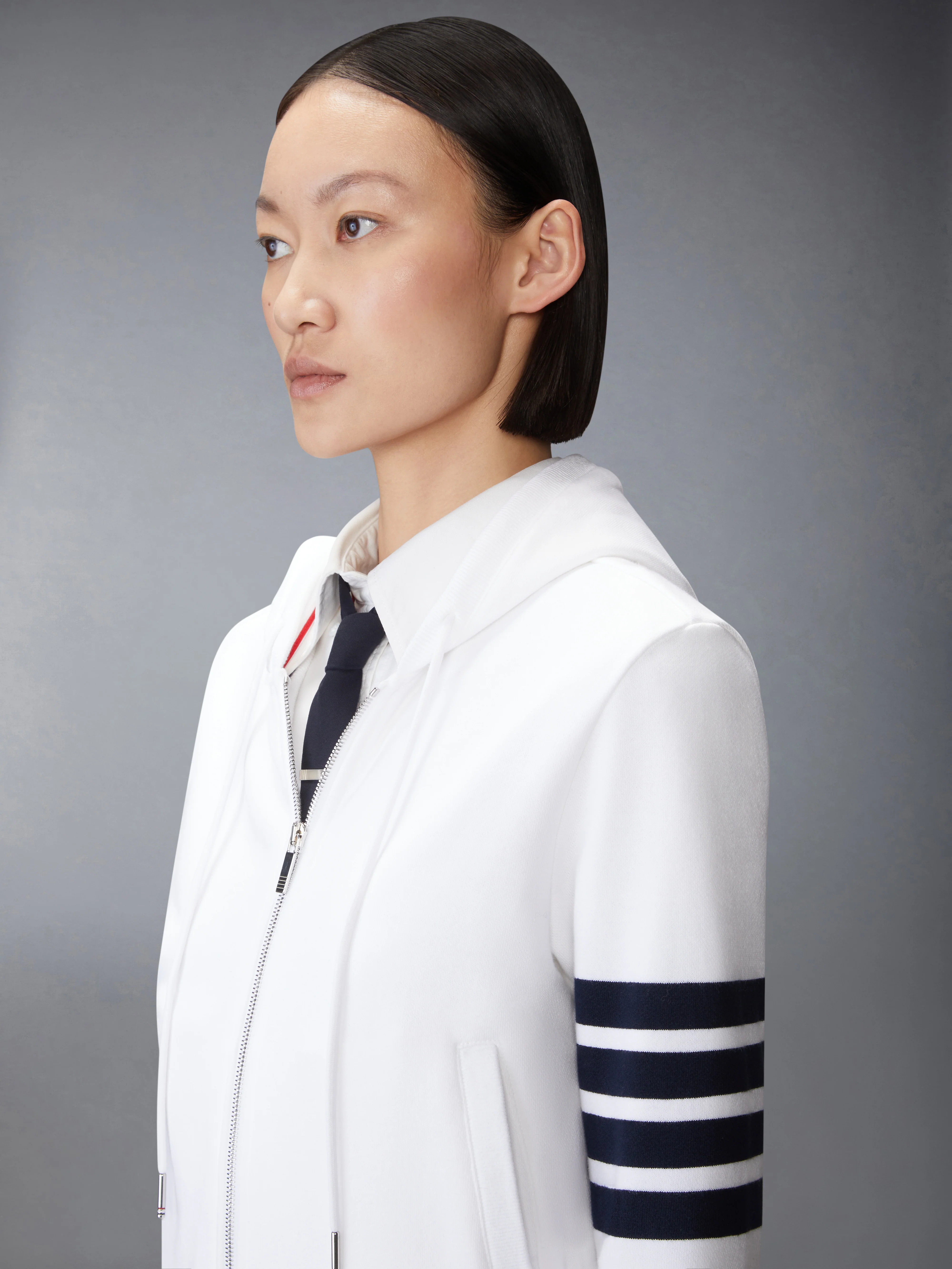 CLASSIC LOOPBACK 4-BAR ZIP UP HOODIE - Image 5