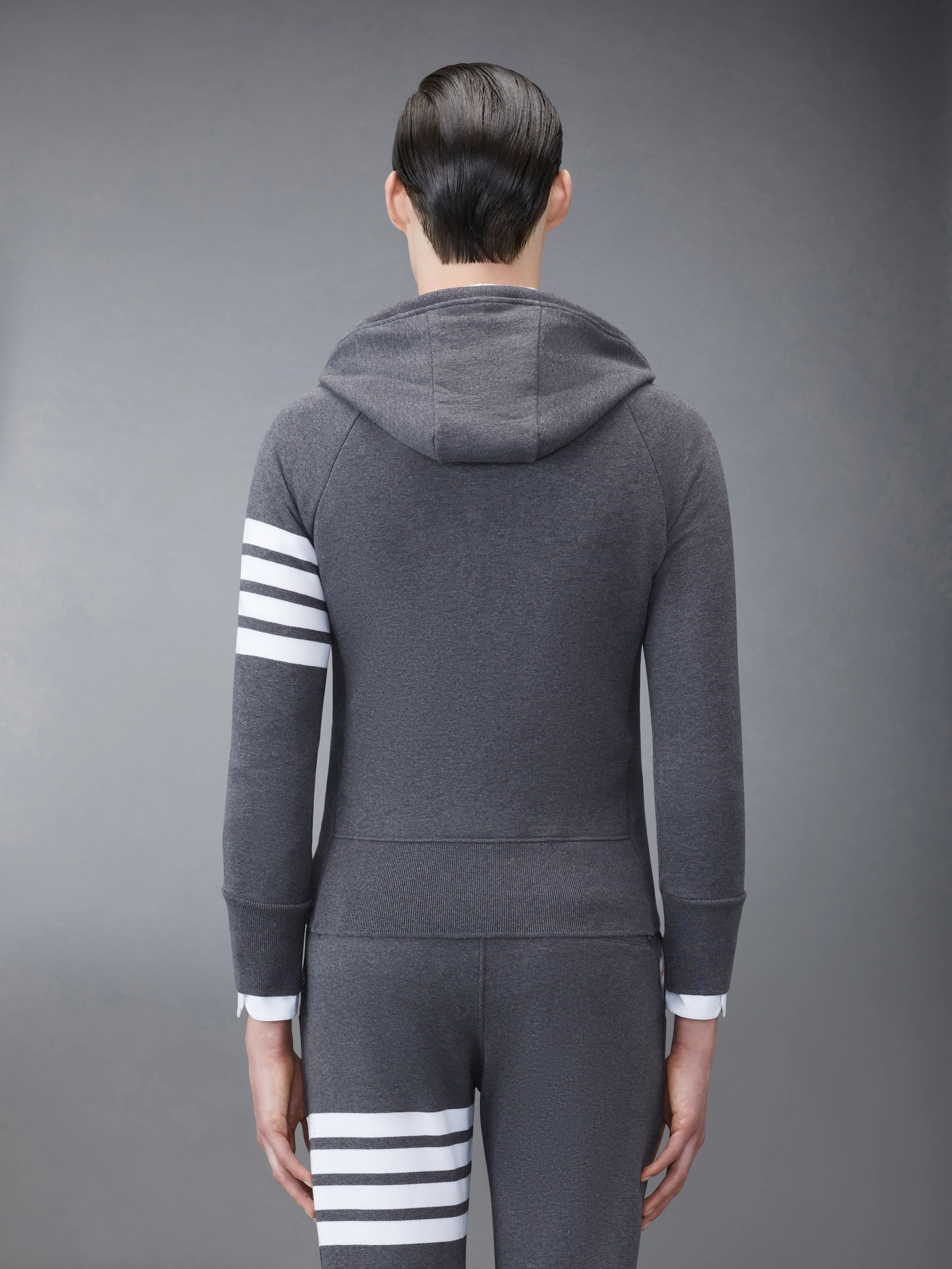 CLASSIC LOOPBACK 4-BAR ZIP UP HOODIE - Image 2