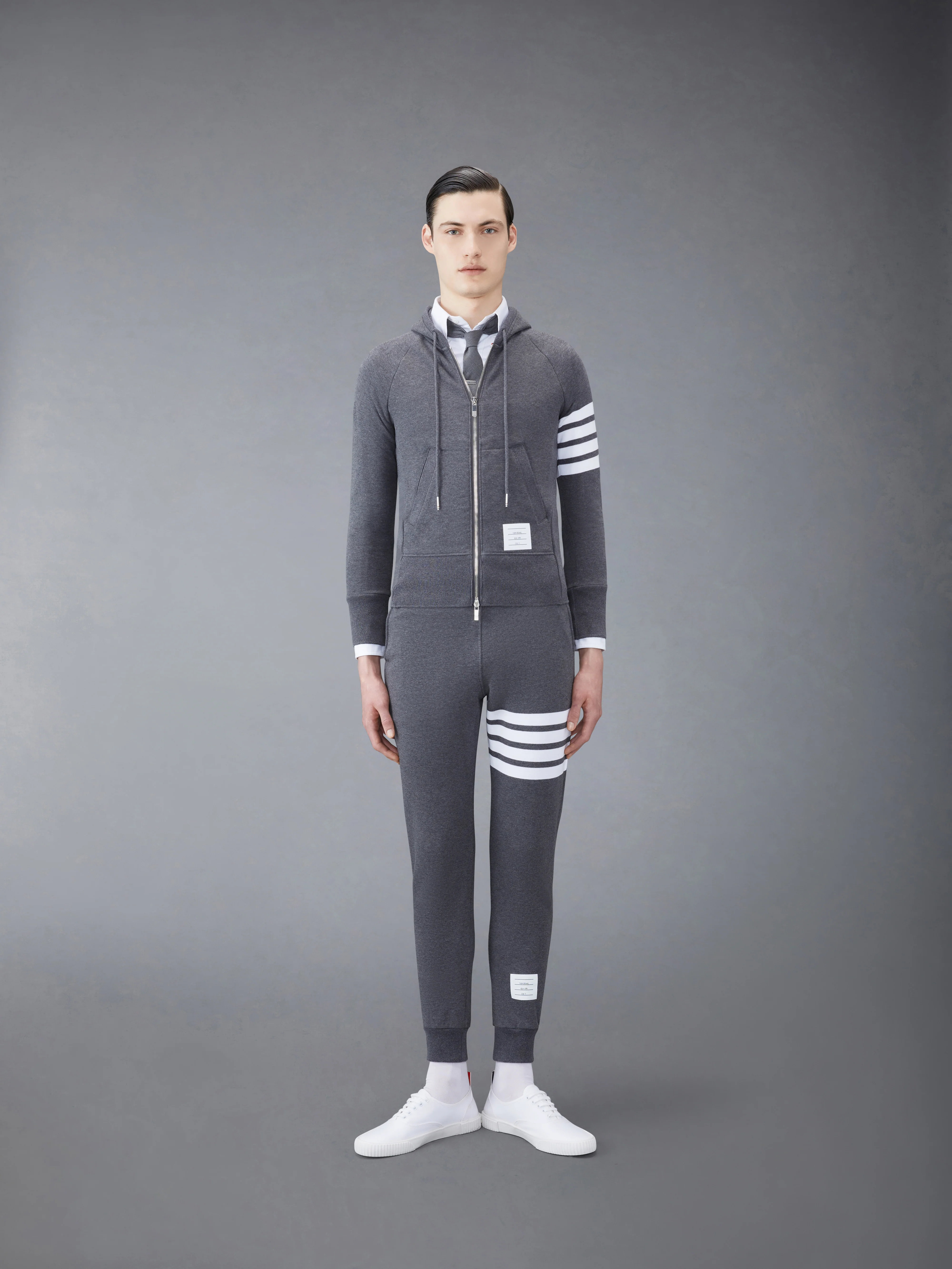 CLASSIC LOOPBACK 4-BAR ZIP UP HOODIE - Image 3